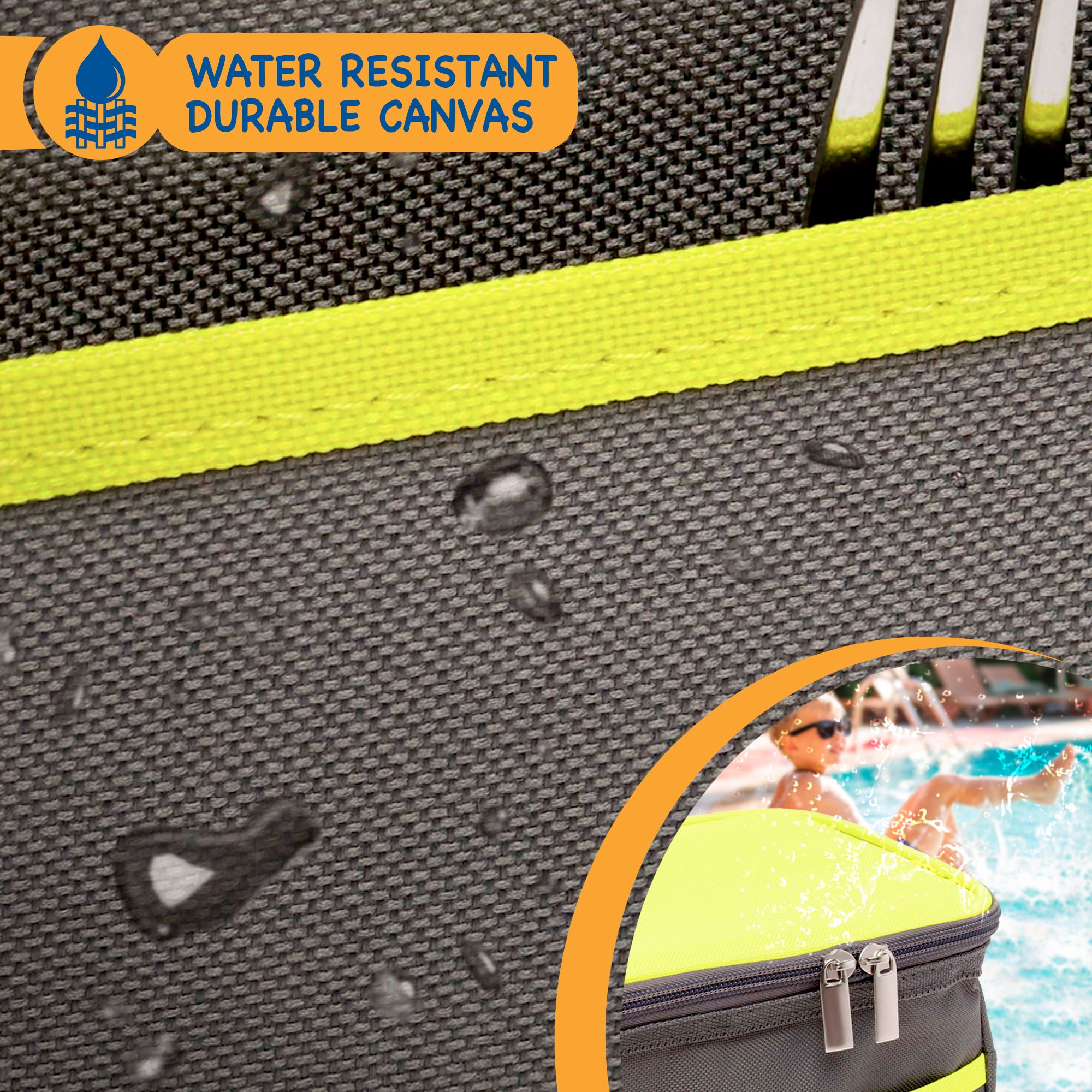 SUNMER 16L Cooler Bag With Shoulder Strap - Grey & Lime