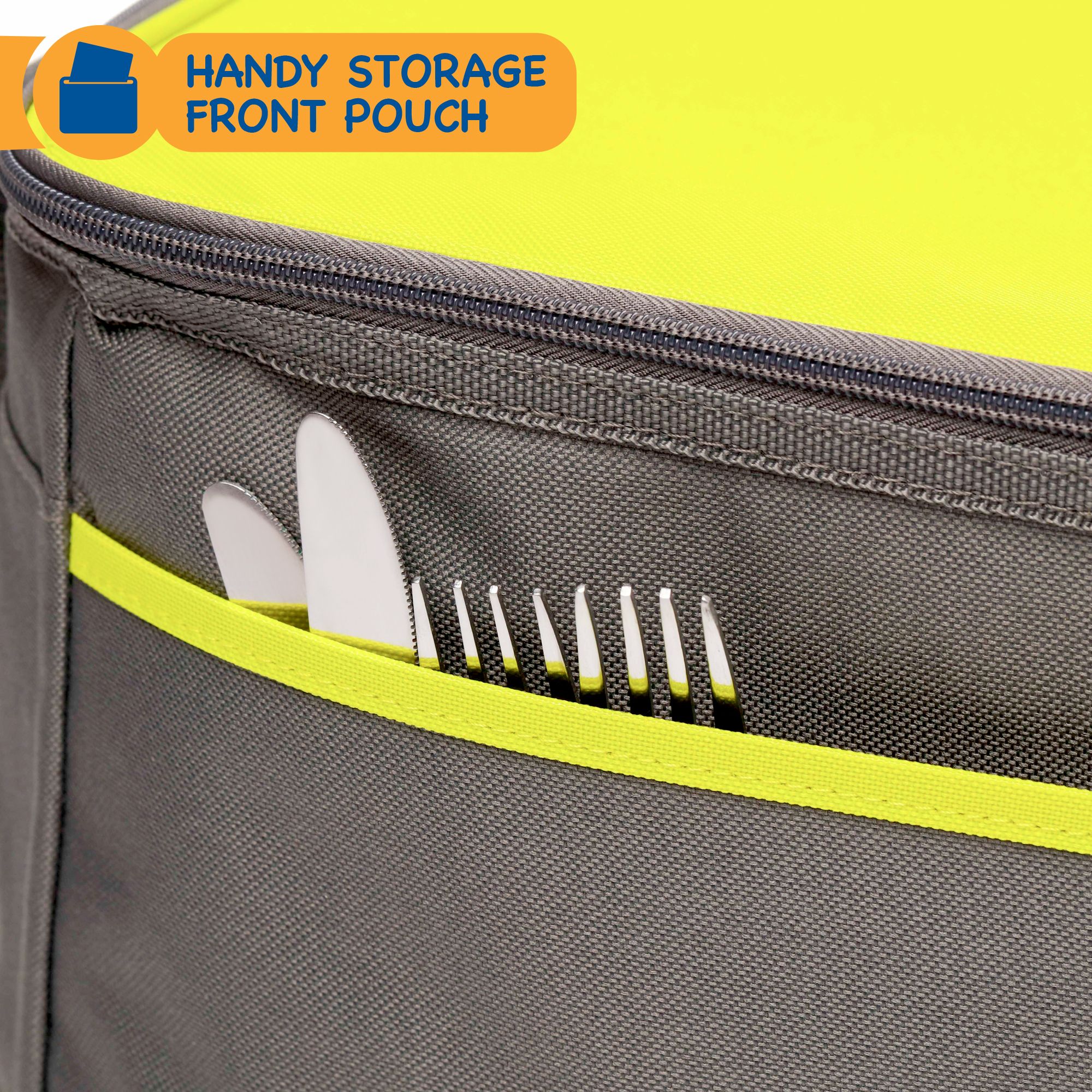 SUNMER 16L Cooler Bag With Shoulder Strap - Grey & Lime