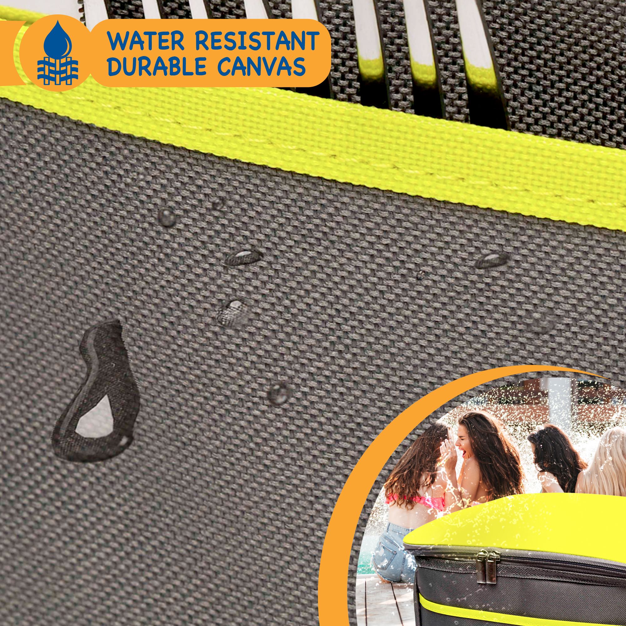 SUNMER 30L Cooler Bag With Shoulder Strap - Grey & Lime