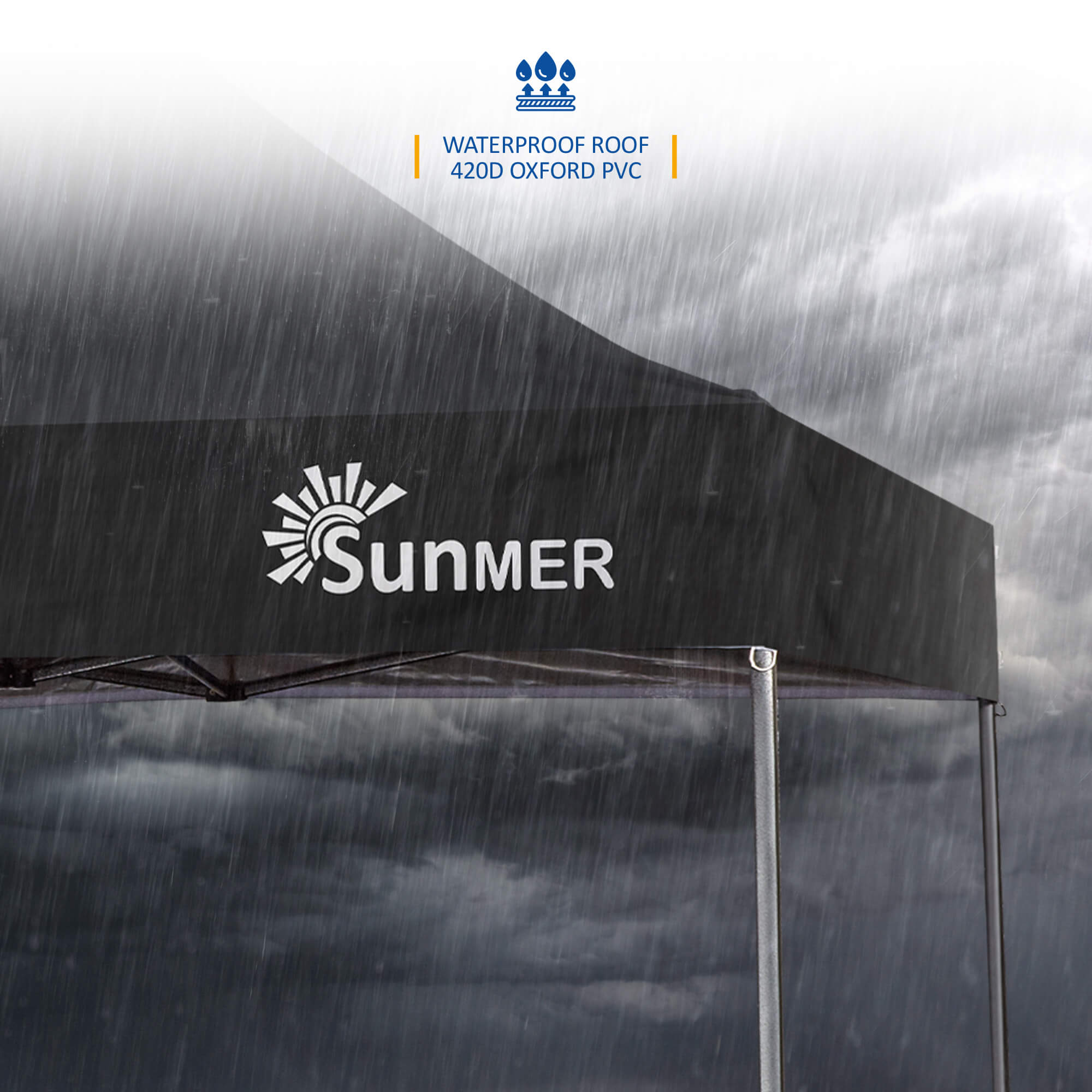 SUNMER 3Mx3M Steel Framed Gazebo