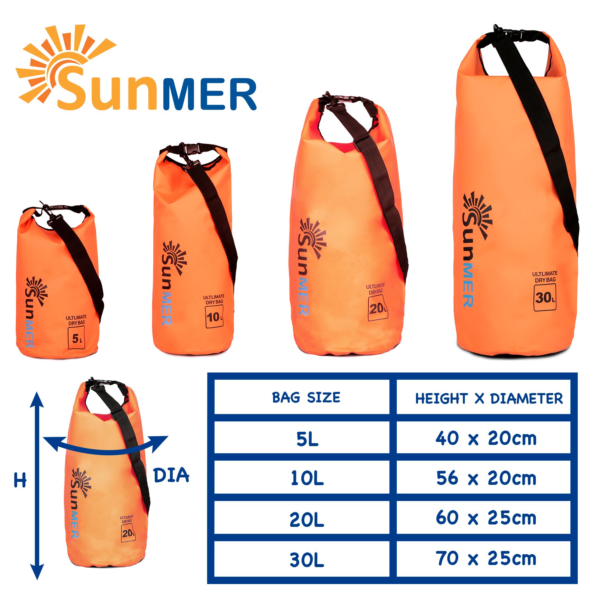 SUNMER Dry Bags With Waterproof Phone Case