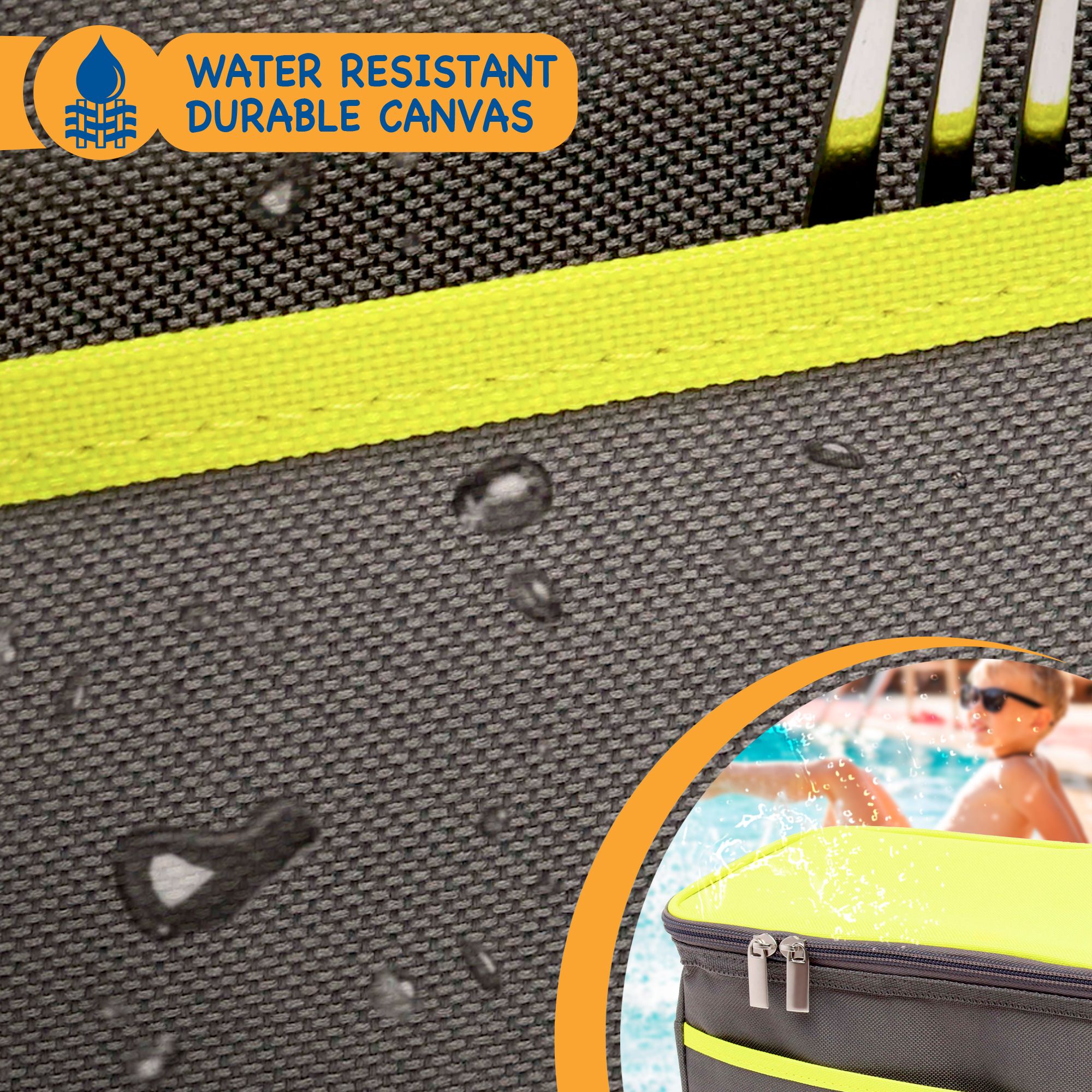 SUNMER 9L Cooler Bag With Shoulder Strap - Grey & Lime