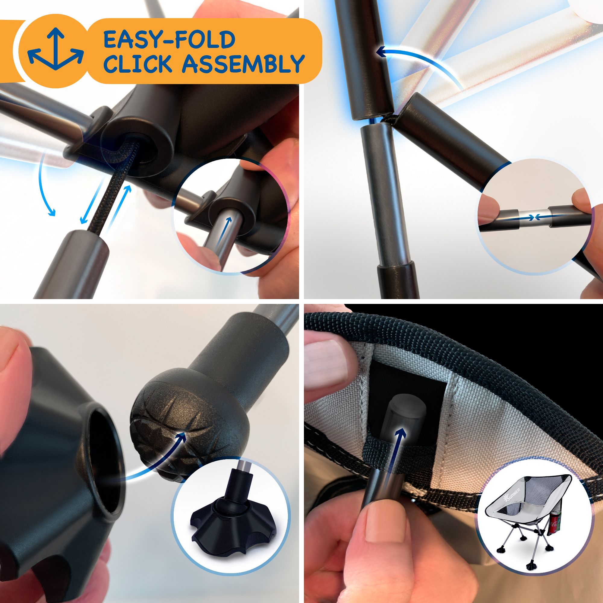 SUNMER Portable Ultra-Light Folding Camping Chair