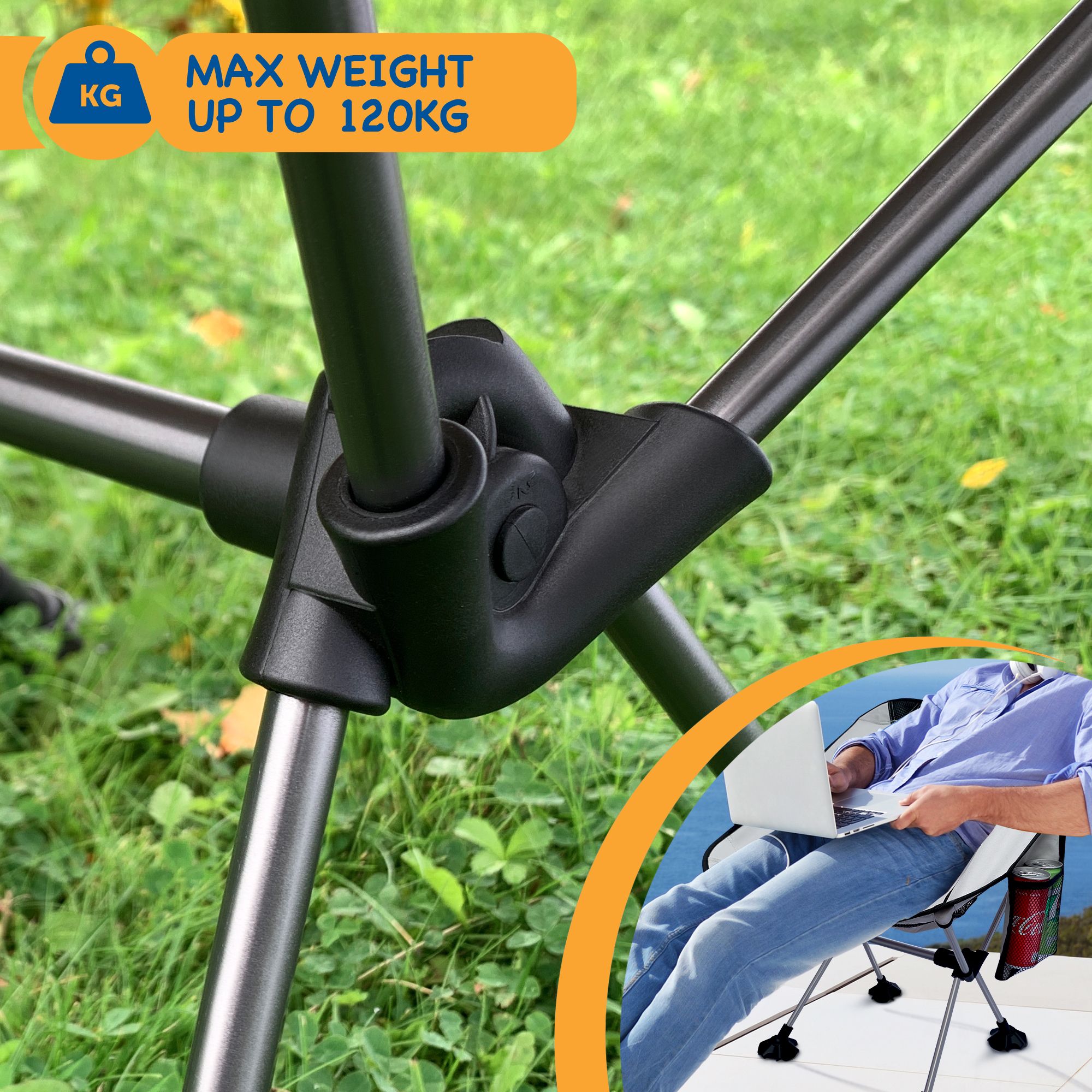 SUNMER Portable Ultra-Light Folding Camping Chair