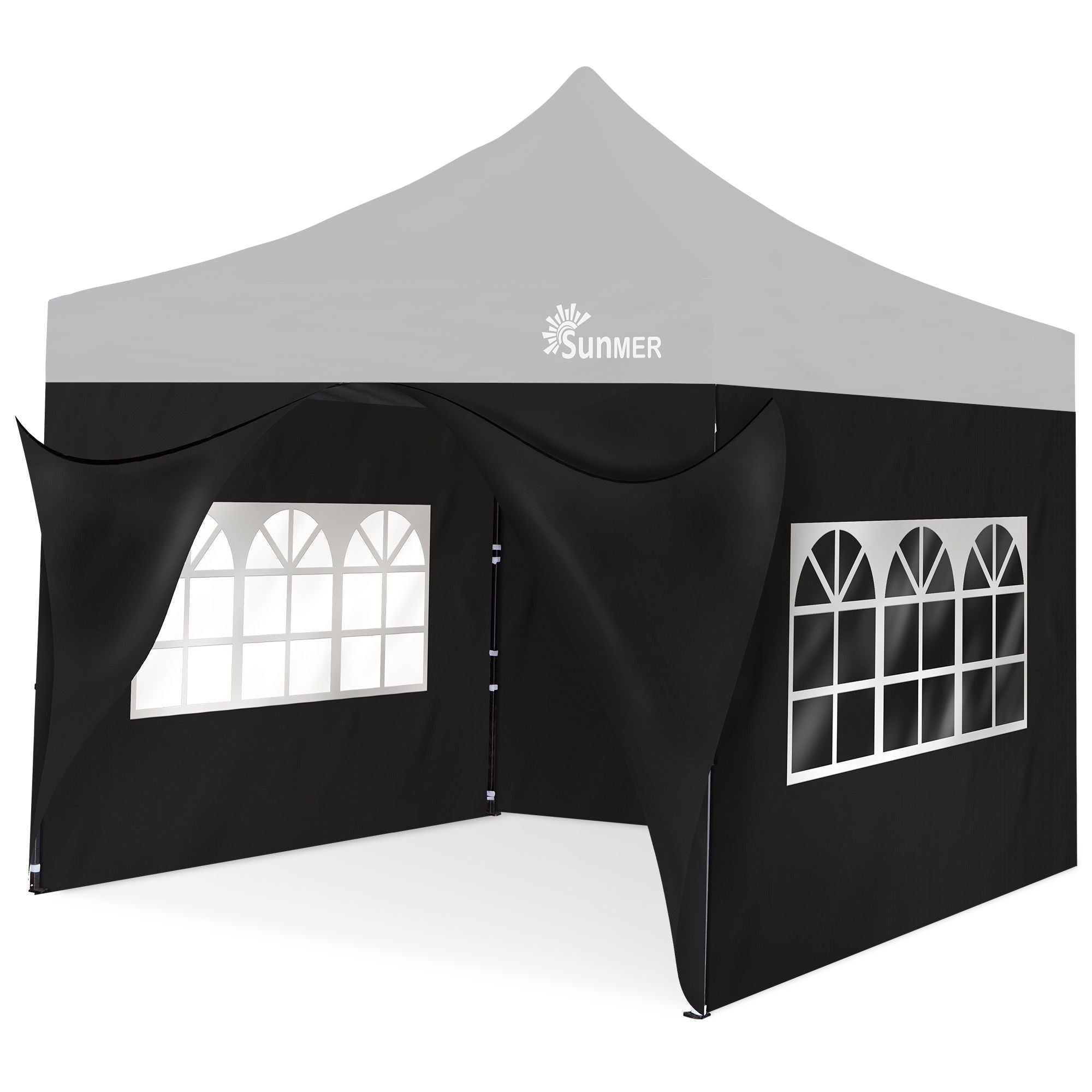 Gazebo Side Walls for SUNMER 3X3M Gazebo - Set of 4 - Black