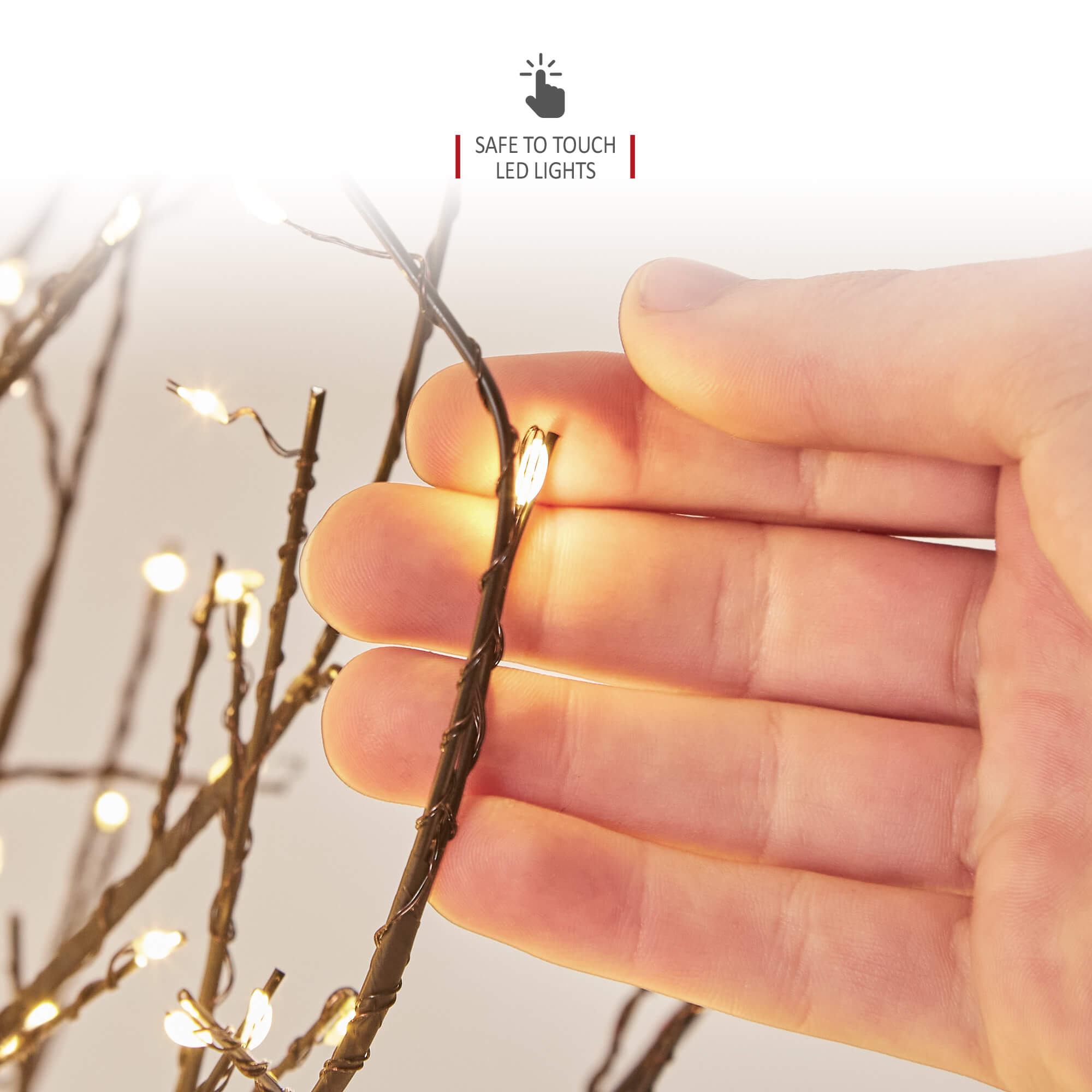 VeryMerry Micro Dot Birch Pre-Lit Christmas Tree with 900 LED Warm White Lights - Black