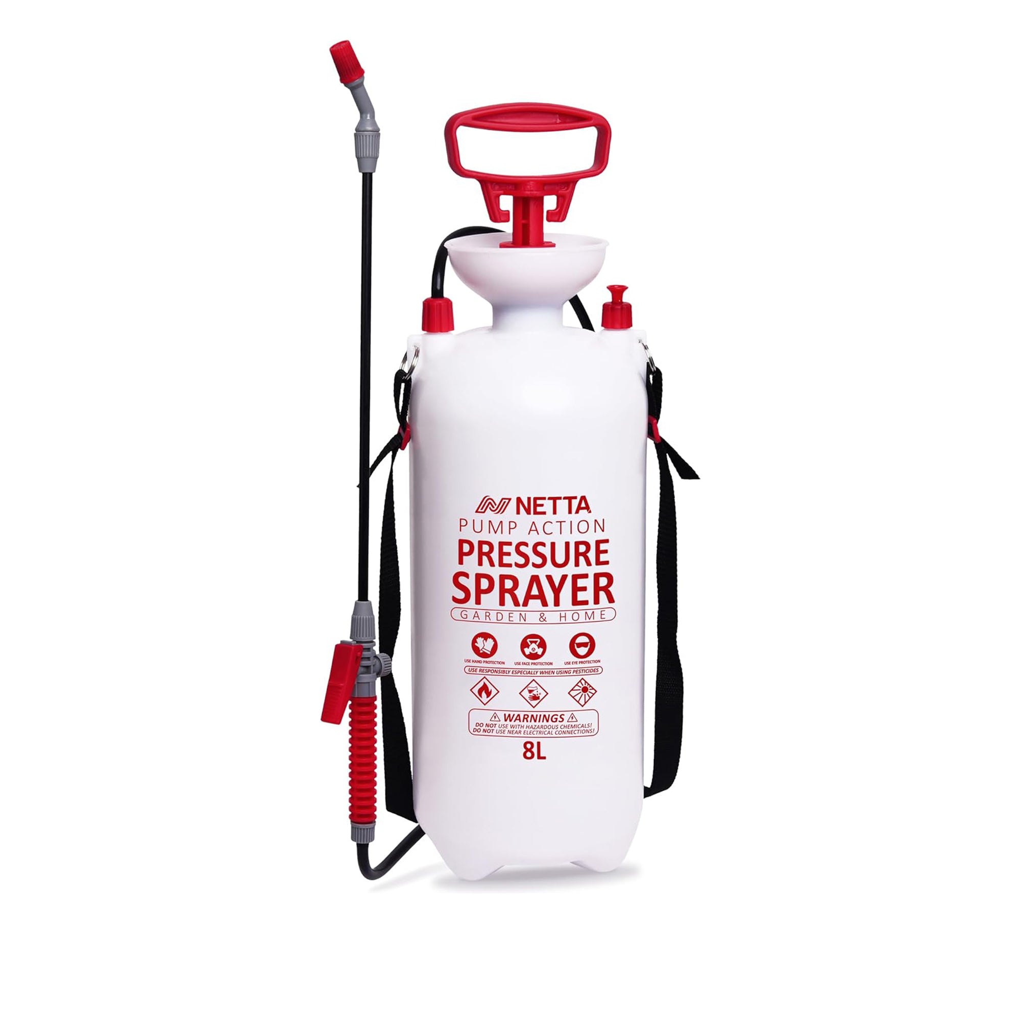 NETTA Garden Sprayer Pressure Pump Sprayer for Weed Killer, Patio Cleaning, Fertilizer, Pesticides, Fungicides, Water Car Cleaning
