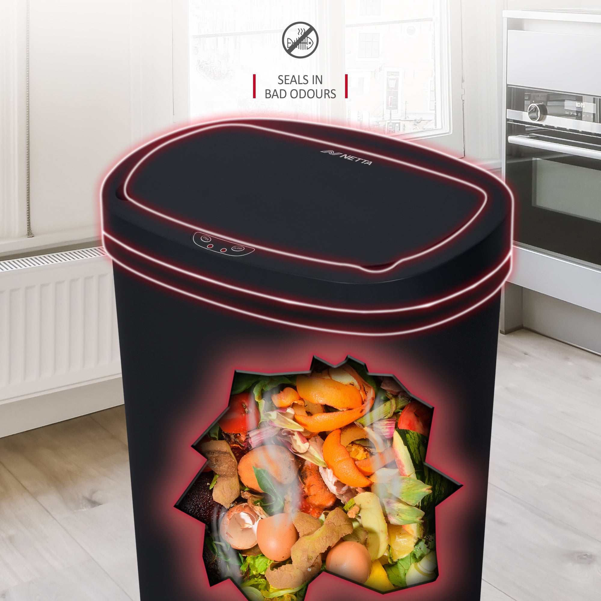 NETTA 50L Plastic Sensor Bin for Kitchen