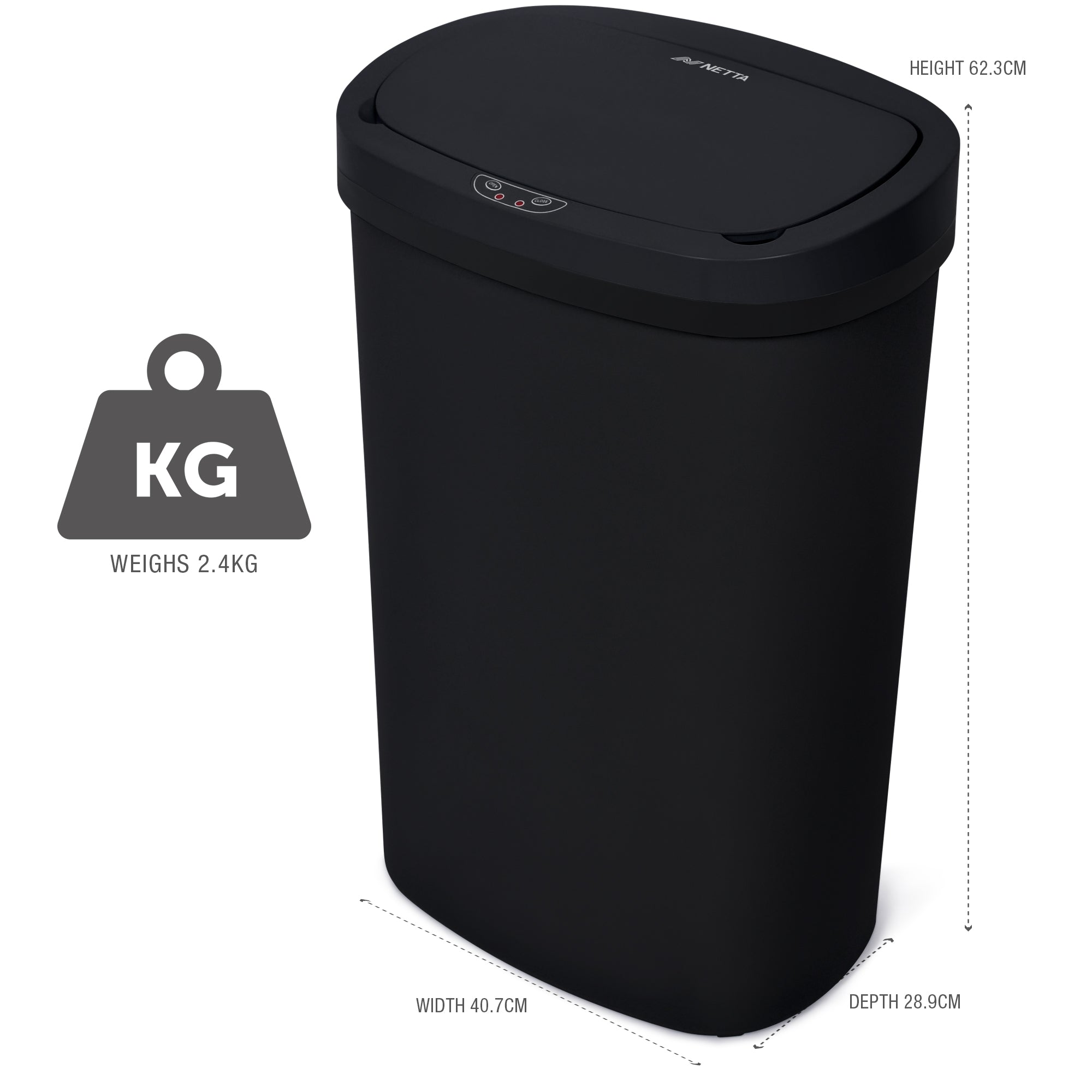 NETTA 50L Plastic Sensor Bin for Kitchen