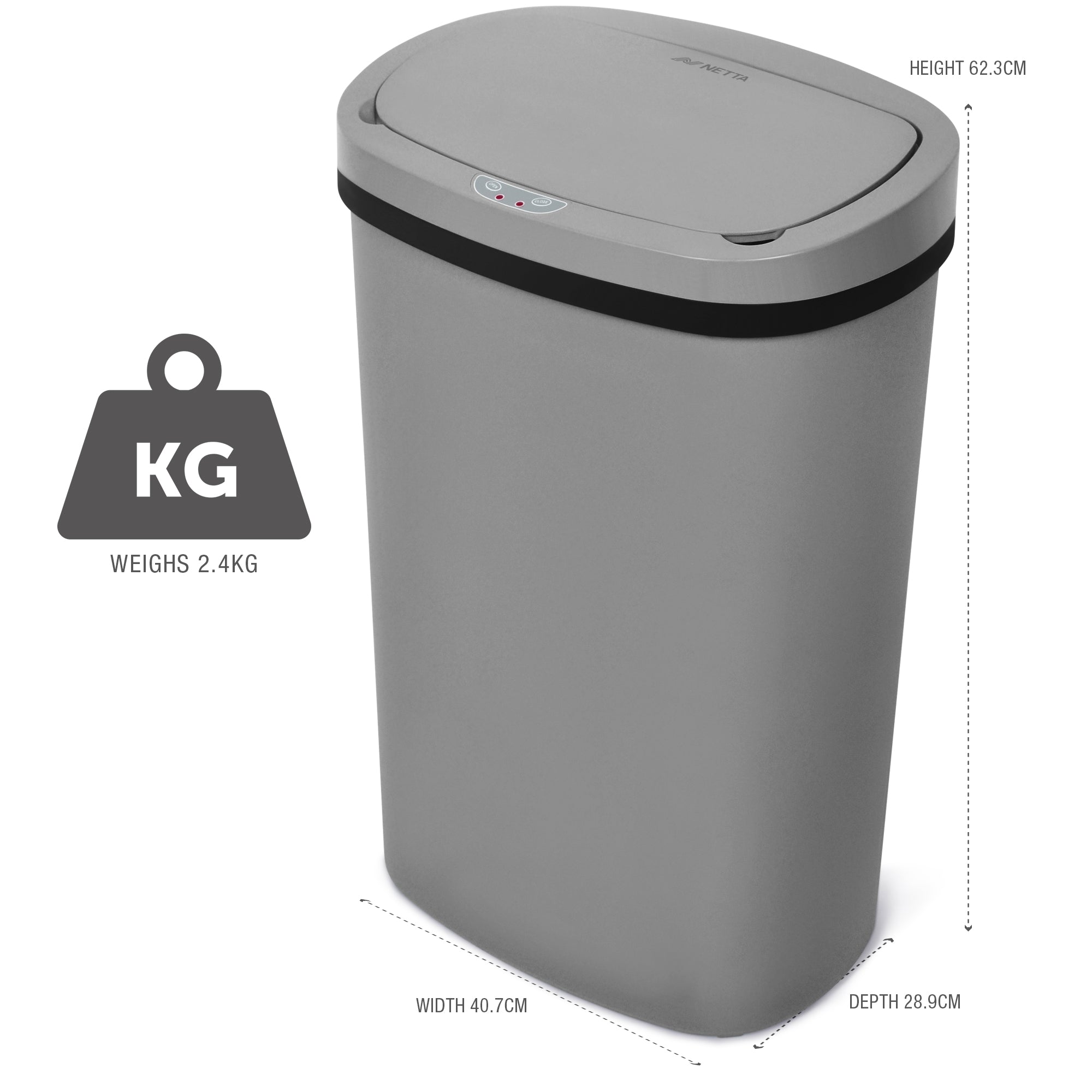 NETTA 50L Plastic Sensor Bin for Kitchen