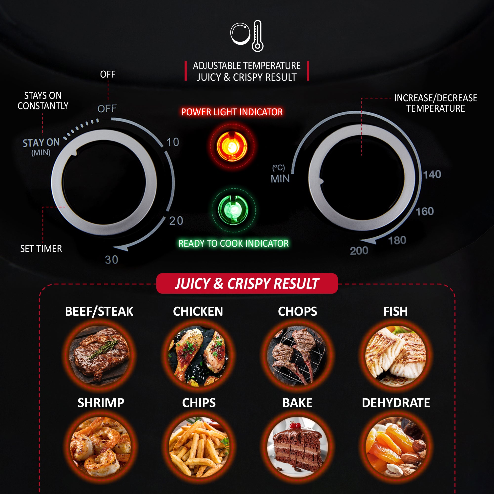 NETTA Manual Air Fryer with Drawer and Detachable Non-Stick Frying Tray