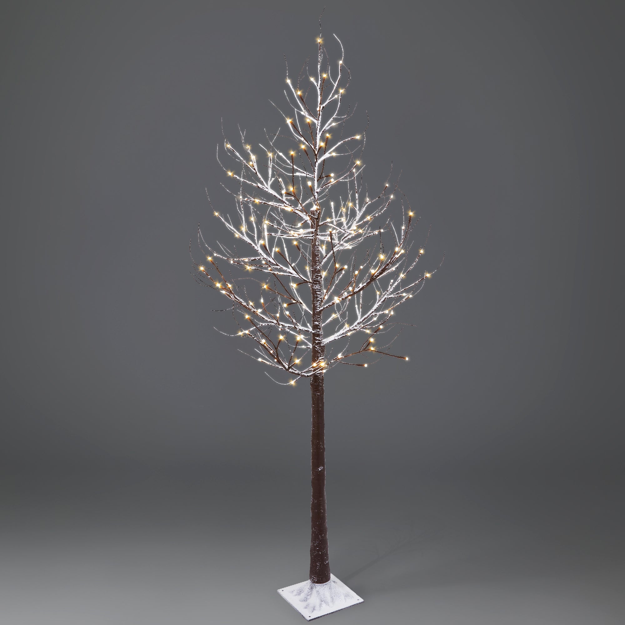 NETTA Birch Twig Tree with Warm White LED Lights - Brown