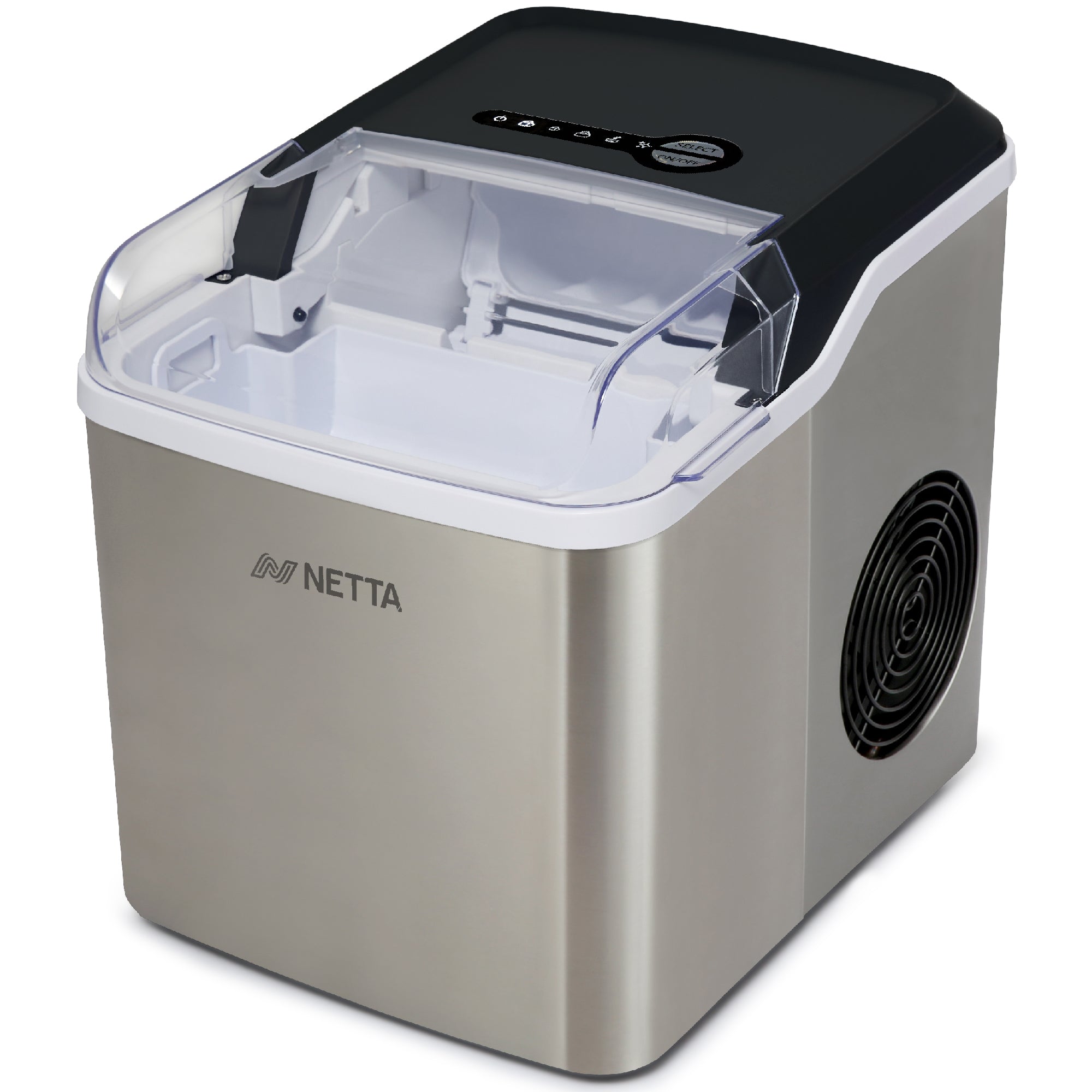 NETTA Ice Maker Machine with 1.2L Tank - Makes 12KG of Ice per Day