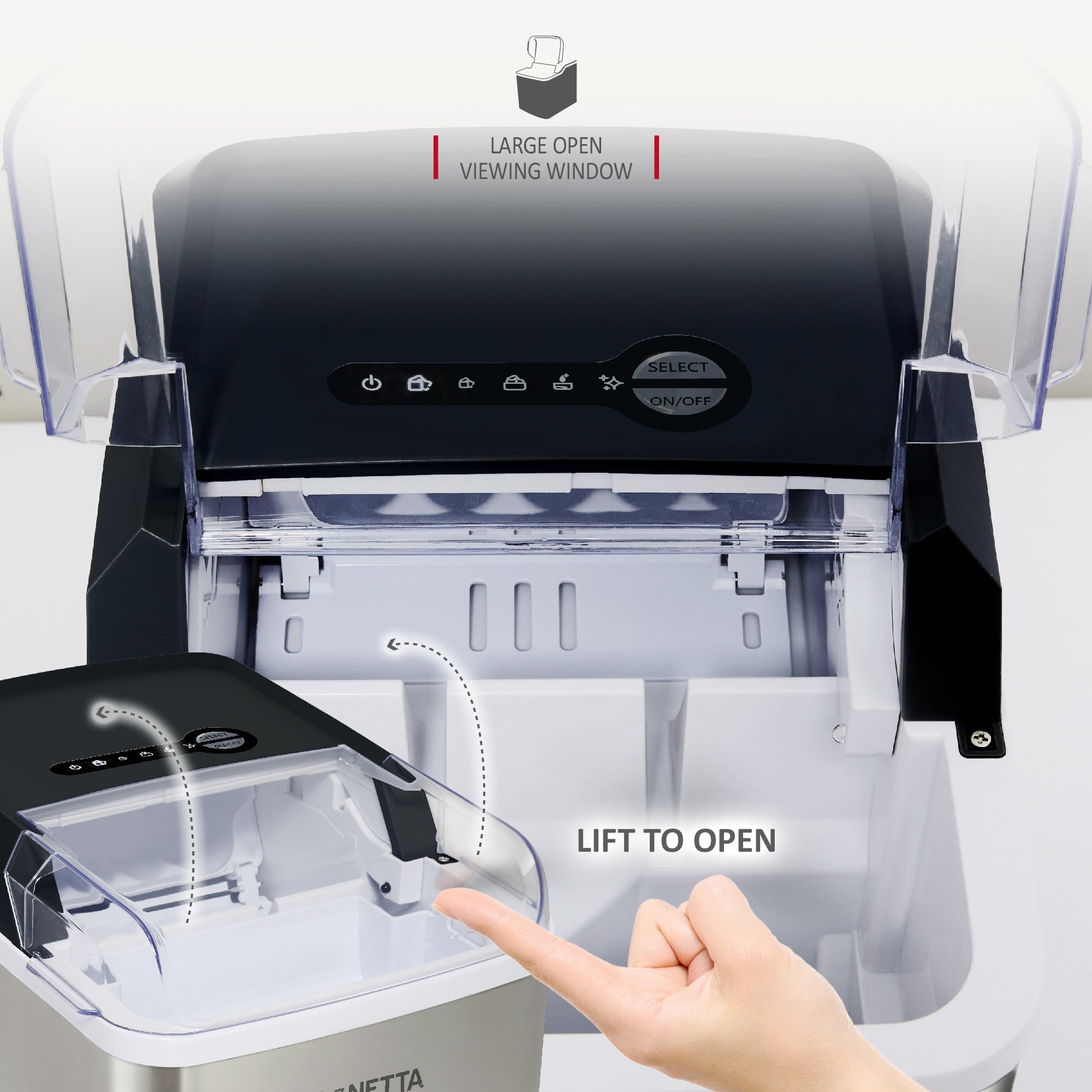 NETTA Ice Maker Machine with 1.2L Tank - Makes 12KG of Ice per Day