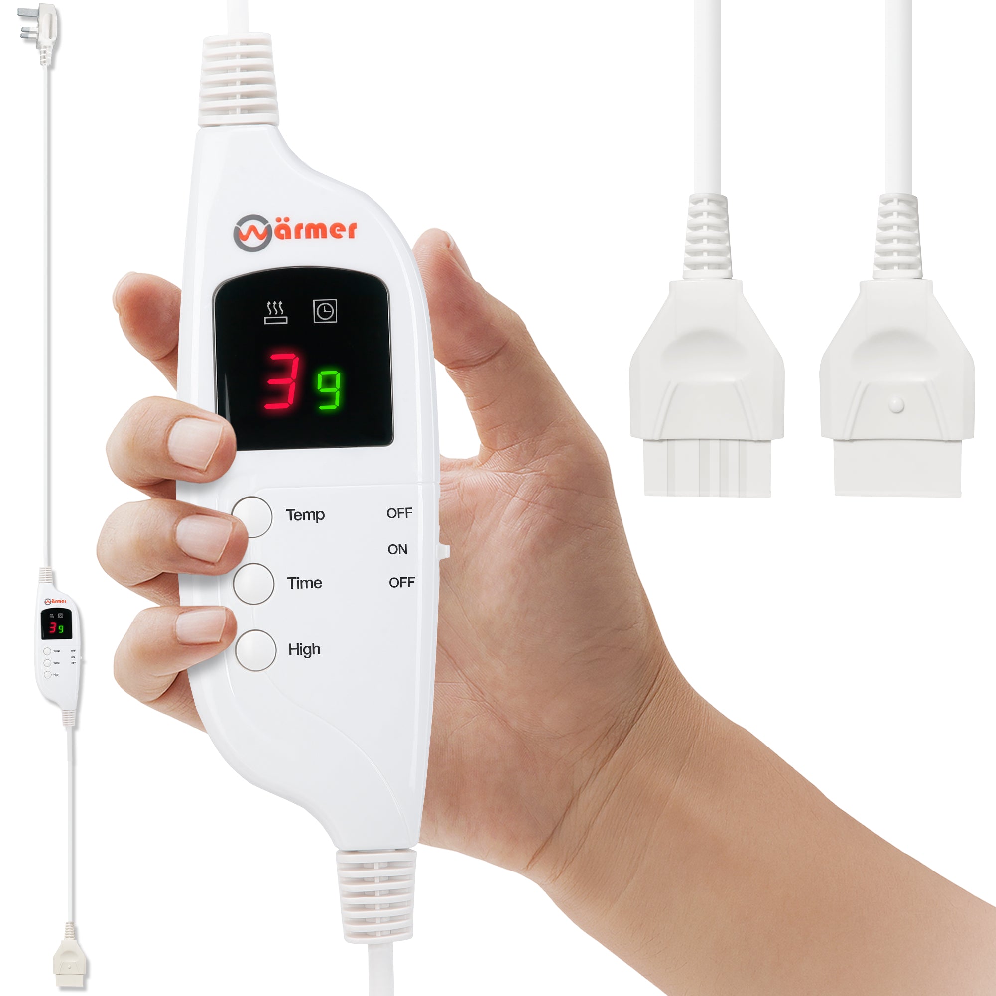 Wärmer Electric Heated Throw Blanket Digital Controller Timer, 9 Heat Setting, Auto Shutoff