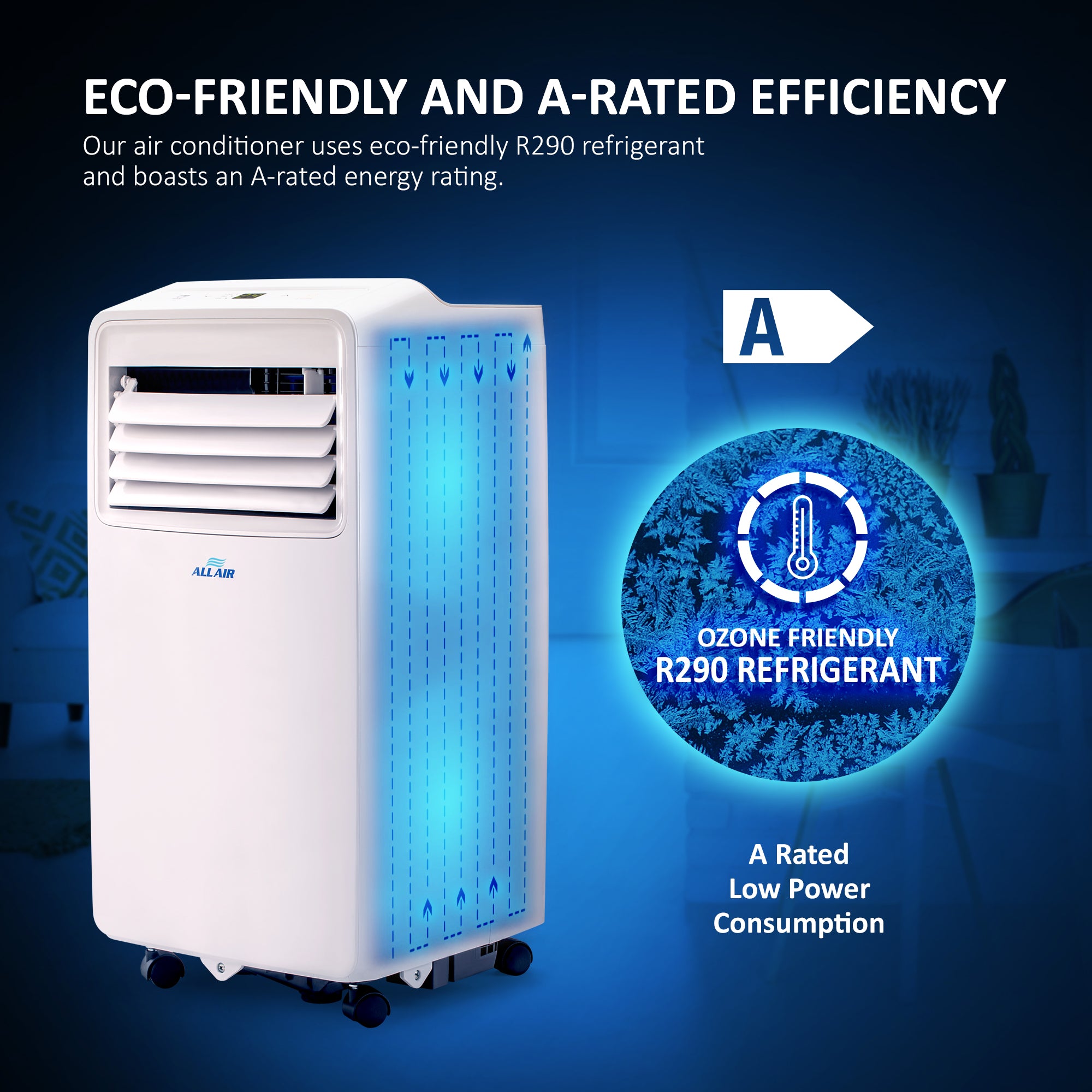 ALLAIR 5000BTU Smart Portable Air Conditioner Unit Remote - App control