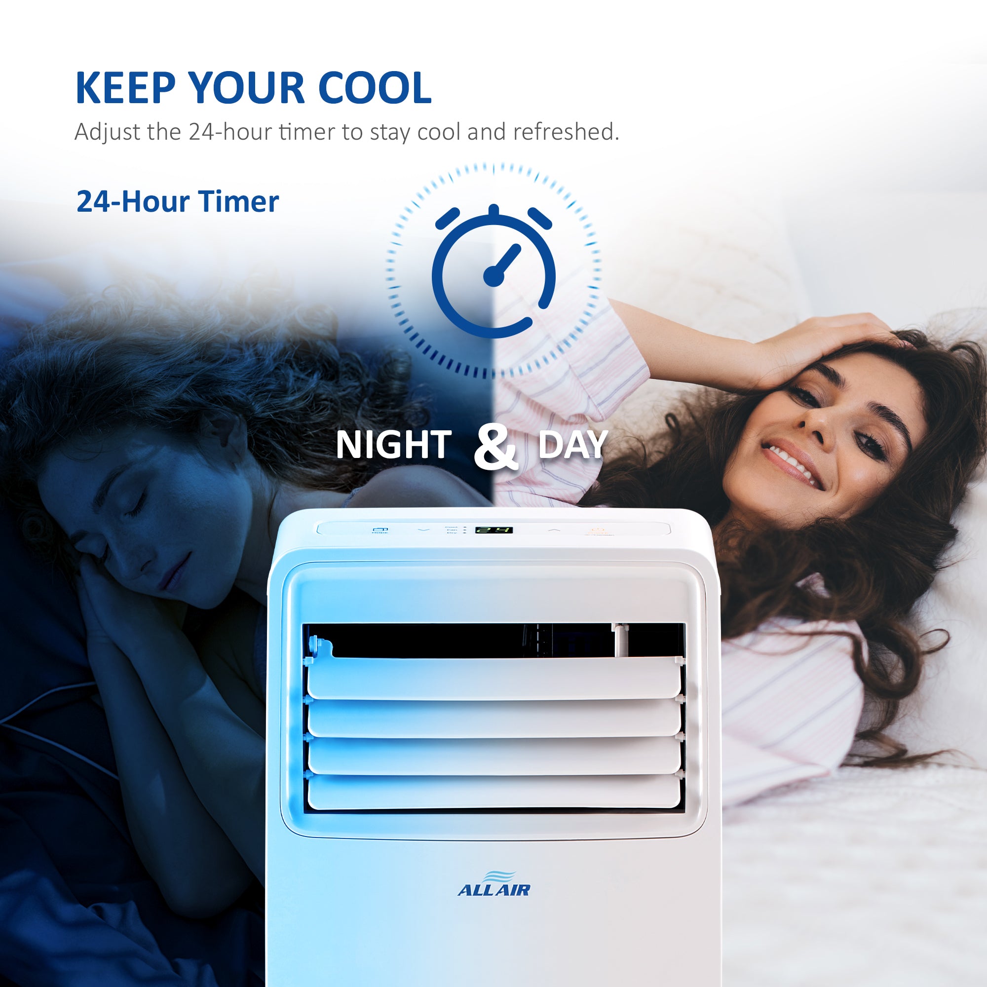 ALLAIR 8000BTU Smart Portable Air Conditioner Unit Remote - App Control