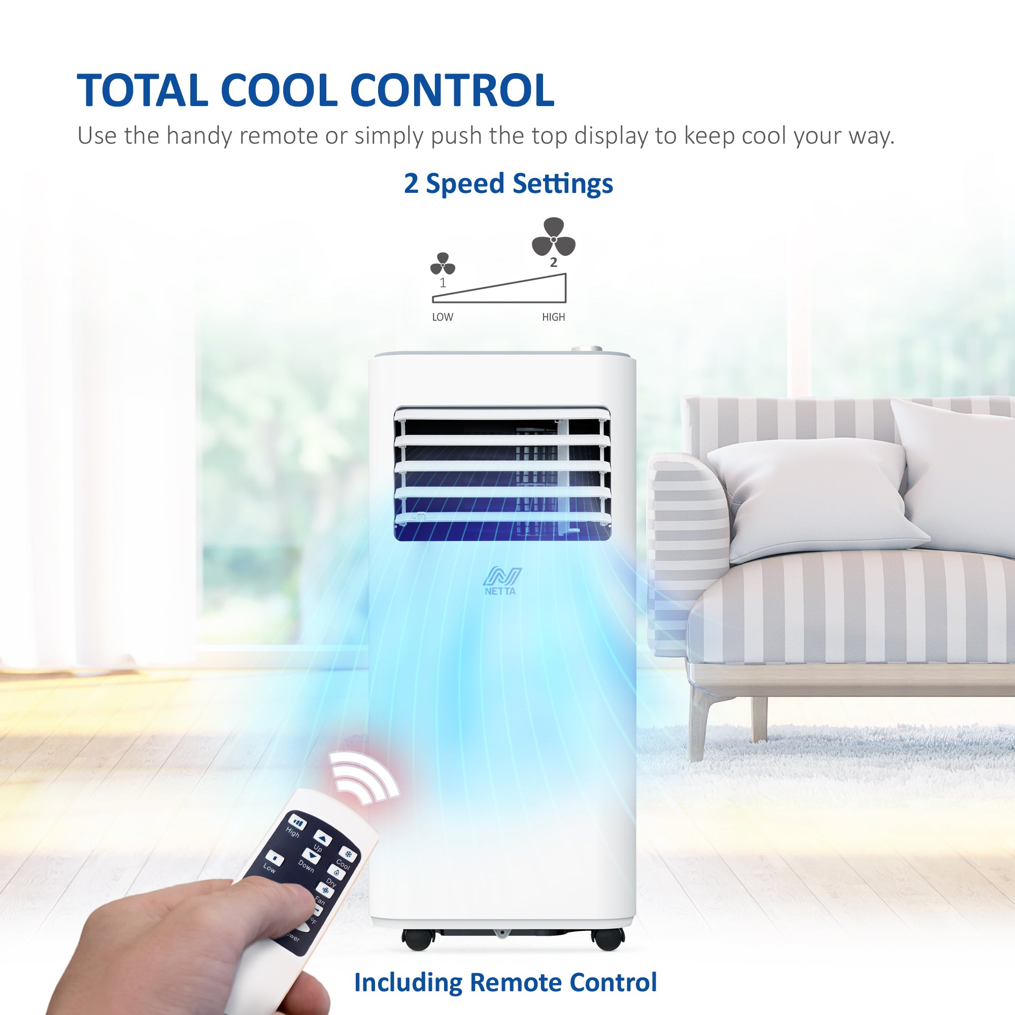 NETTA 7000BTU 3-in-1 Portable Air Conditioner