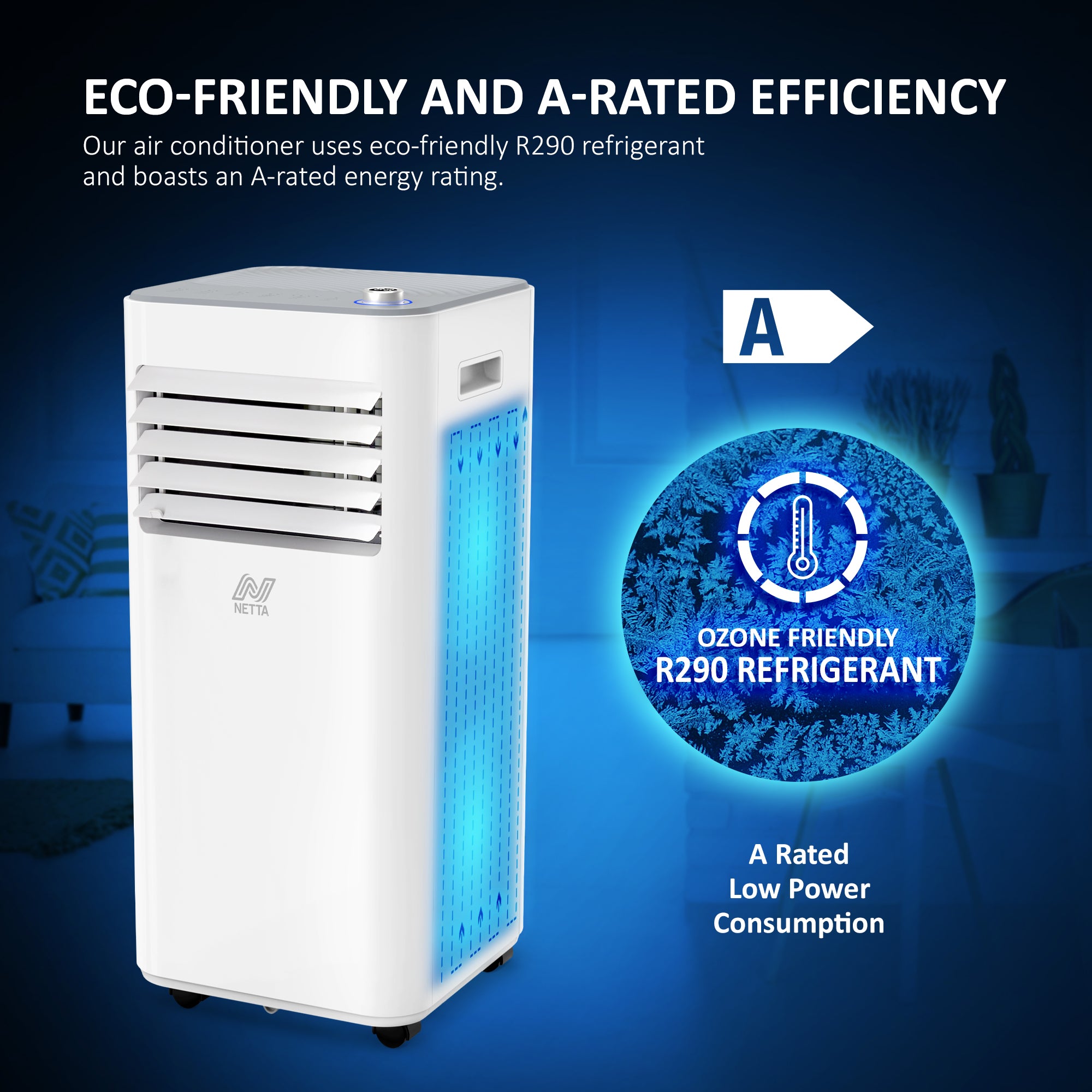 NETTA 7000BTU 3-in-1 Portable Air Conditioner