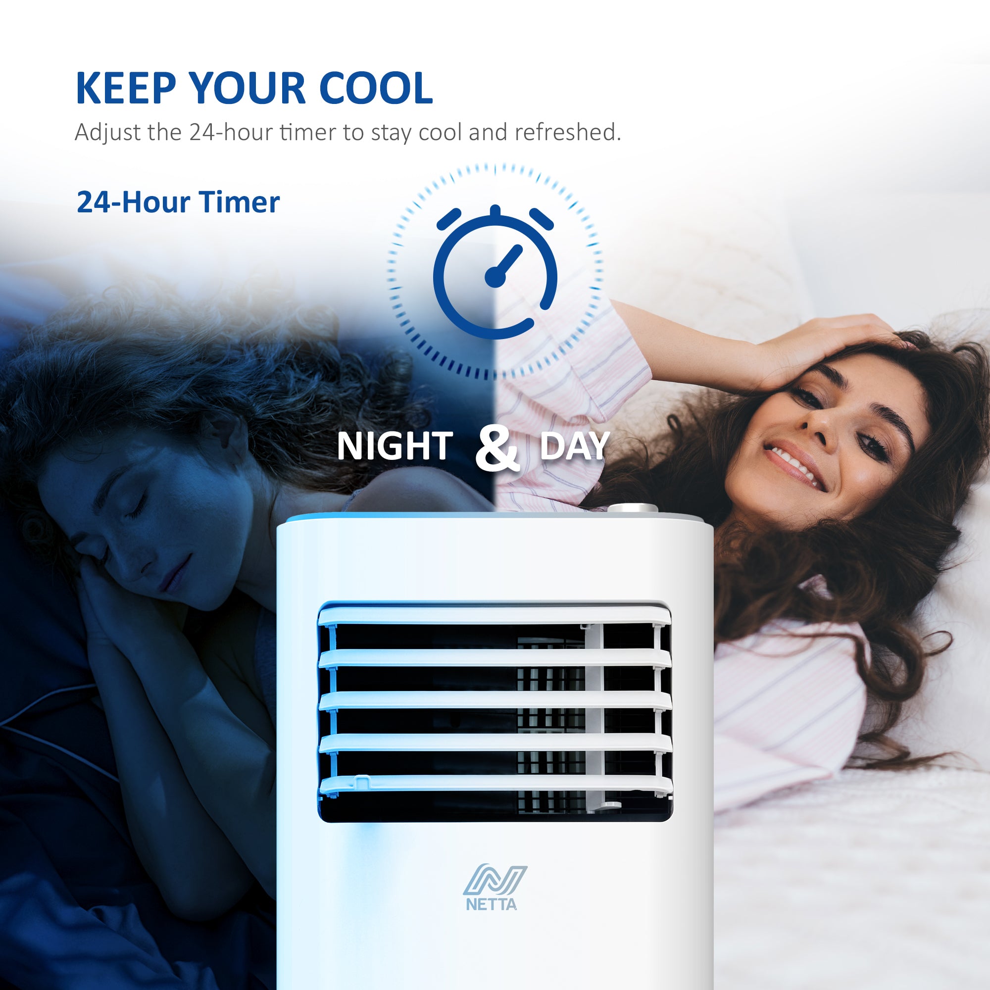 NETTA 7000BTU 3-in-1 Portable Air Conditioner