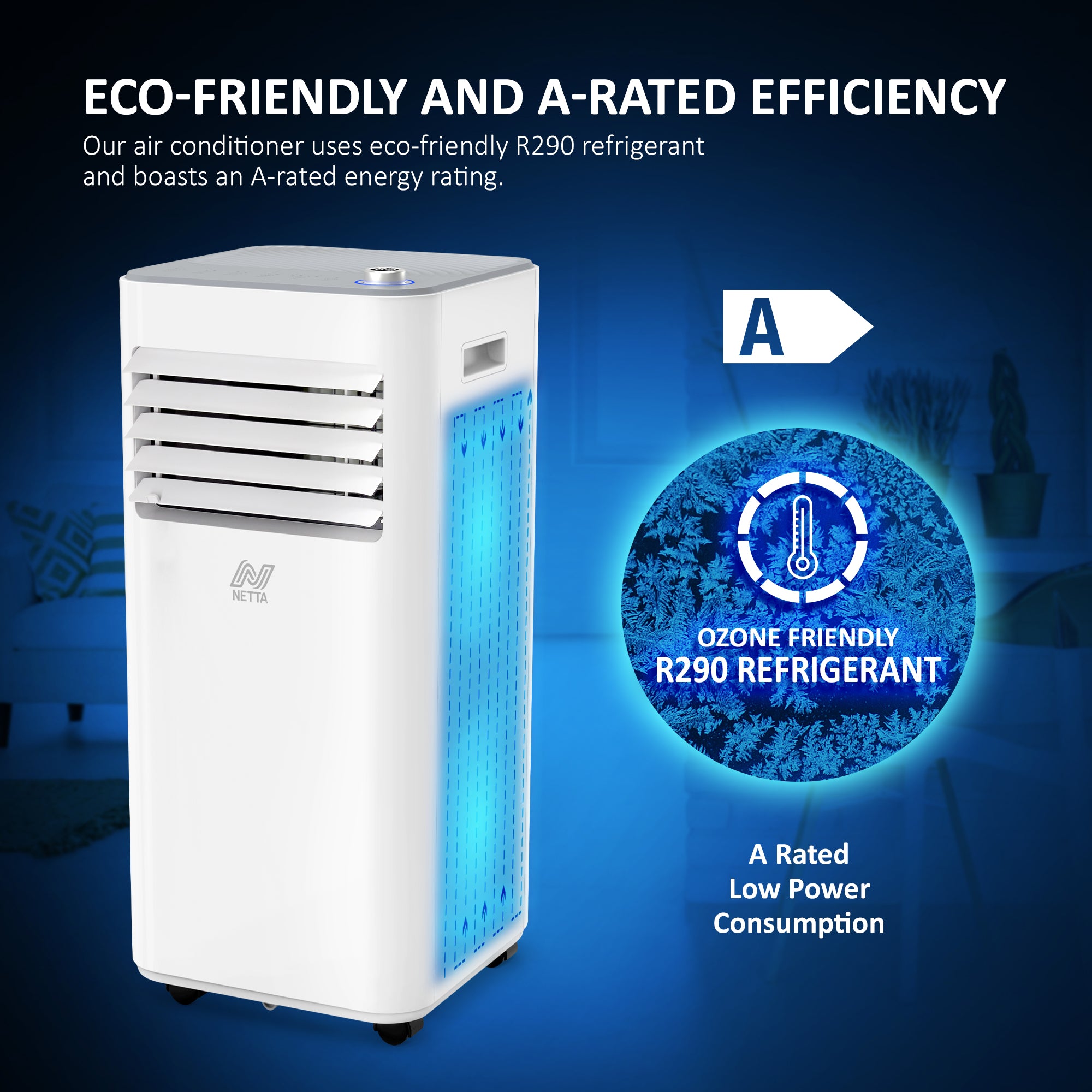 NETTA 9000BTU 3-in-1 Portable Air Conditioner