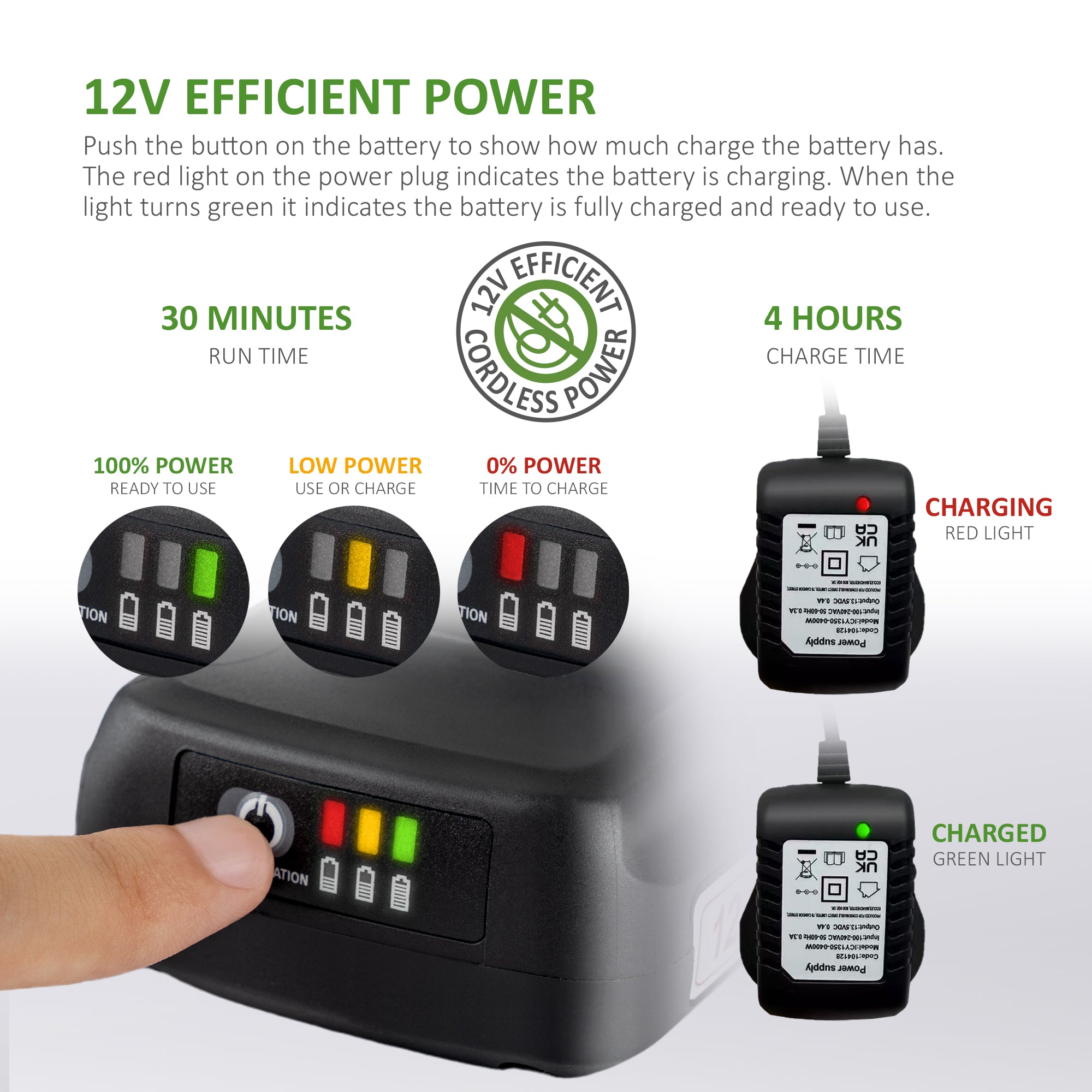 NETTA Cordless Hedge Trimmer & Cutter - 12V Ultra-Light, Lithium-Ion Battery, Charger Included