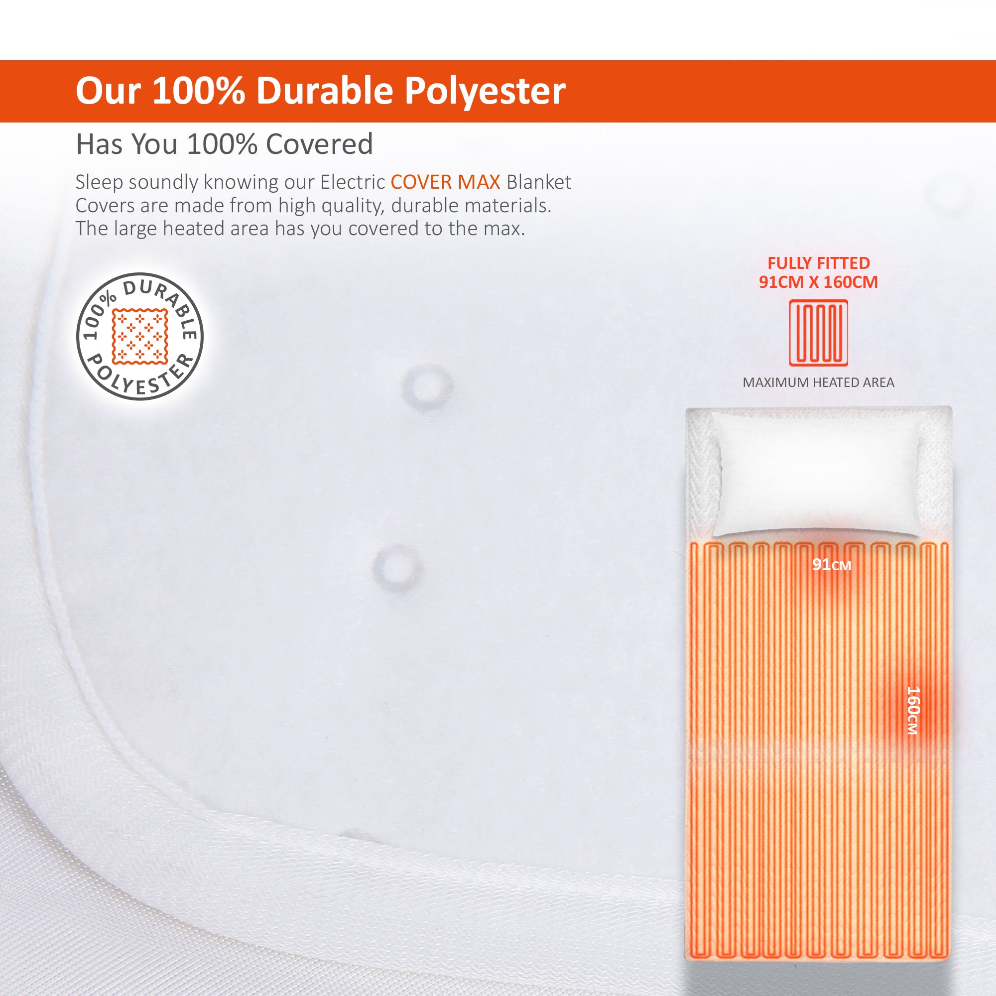 Wärmer 'Cover Max' Electric Blanket - Maximum Coverage, Dual Heating Zones, 9 Heat Settings & Timer