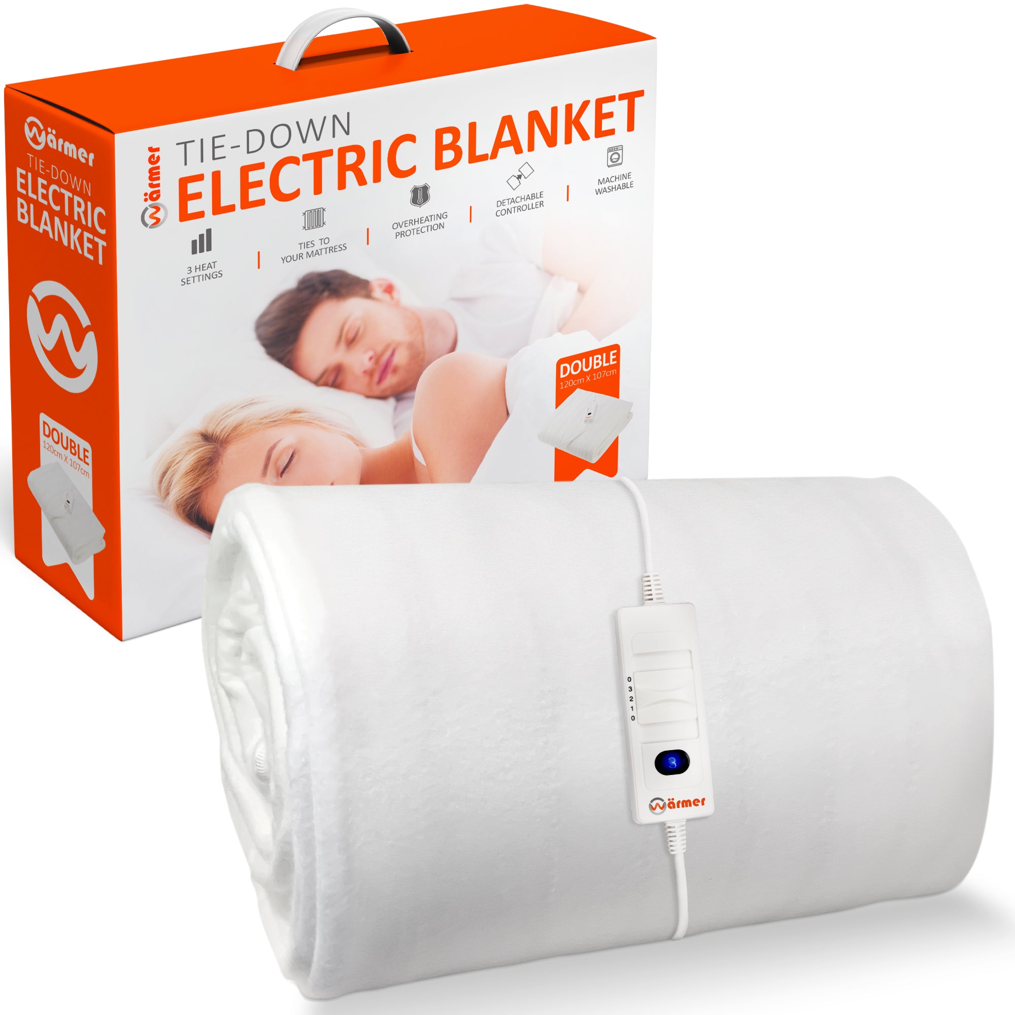 Wärmer Tie-down Electric Blanket 3 Heat Settings With 1 Controller