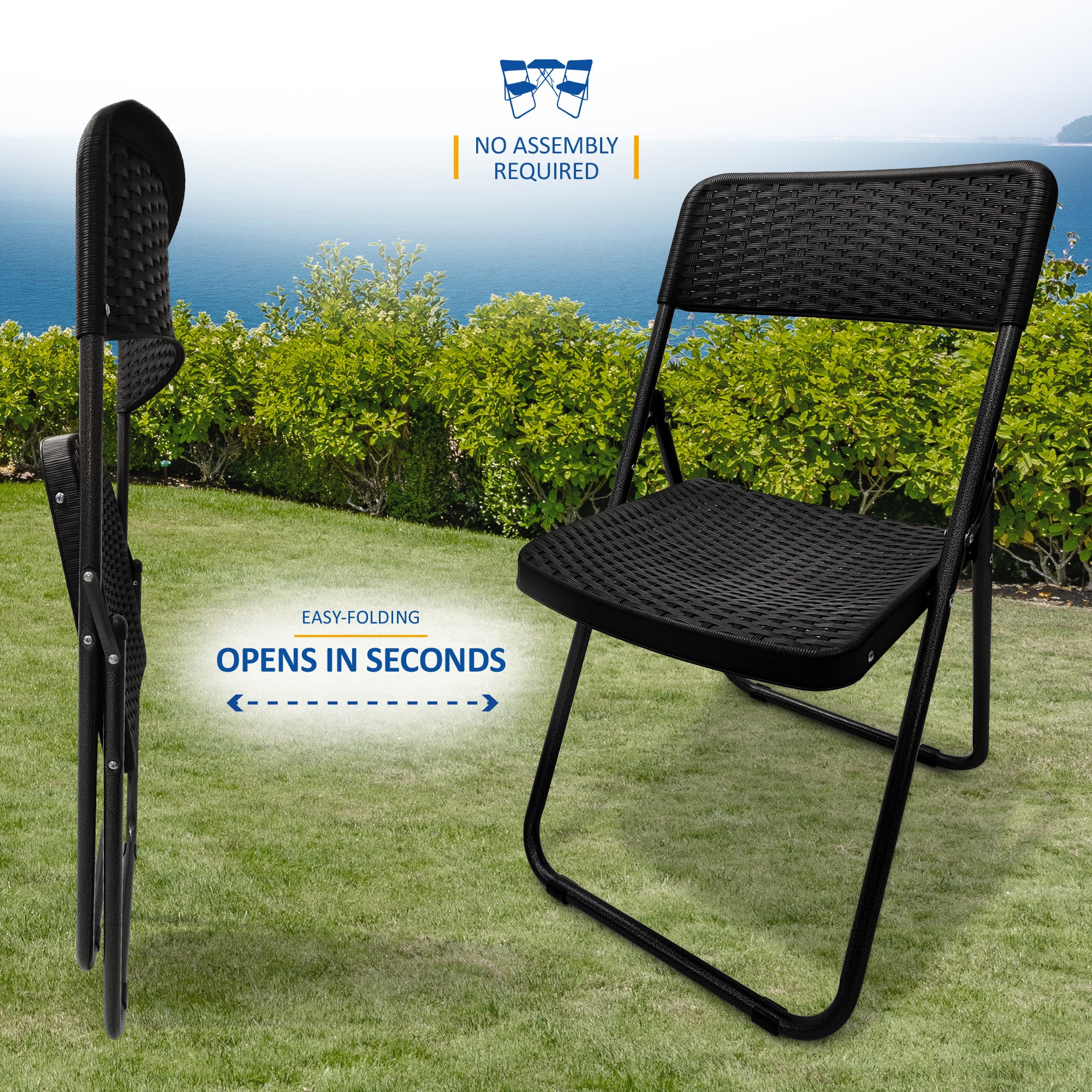 SUNMER Rattan Effect Bistro Set (3 Piece)