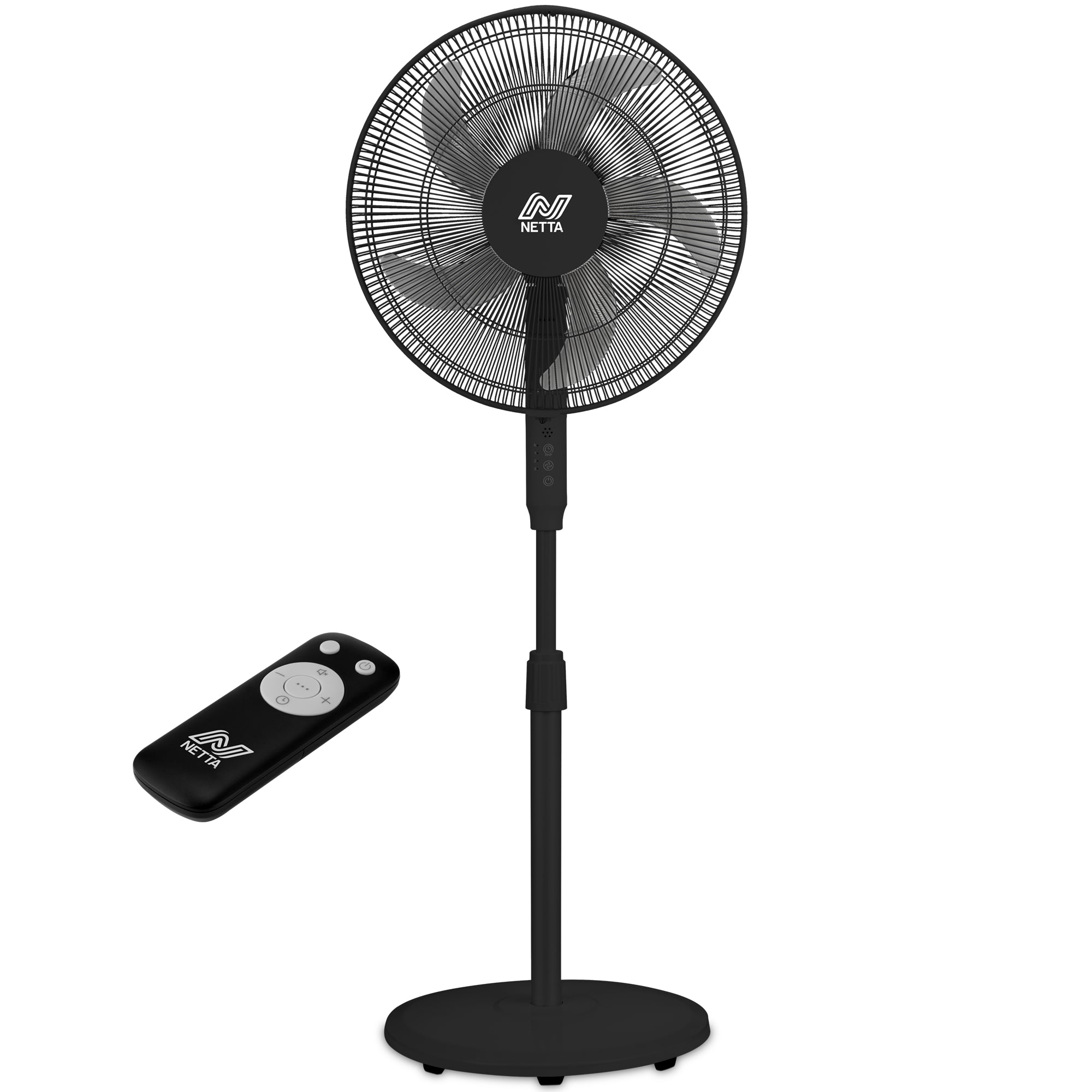 NETTA 16 Inch Pedestal Fan with Remote Control & 6-Hour Timer
