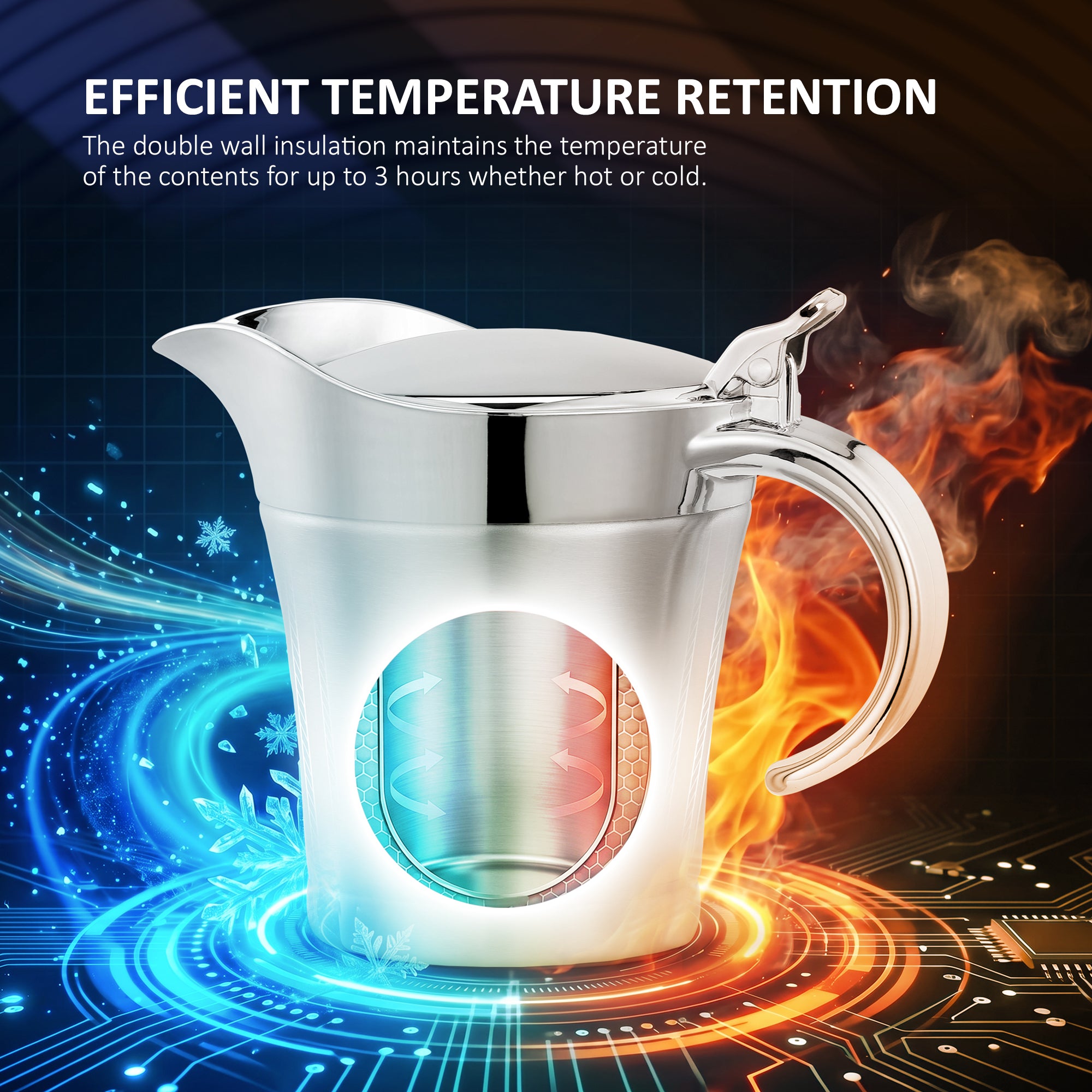 NETTA Insulated Stainless Steel Gravy Boat - 500ml Capacity
