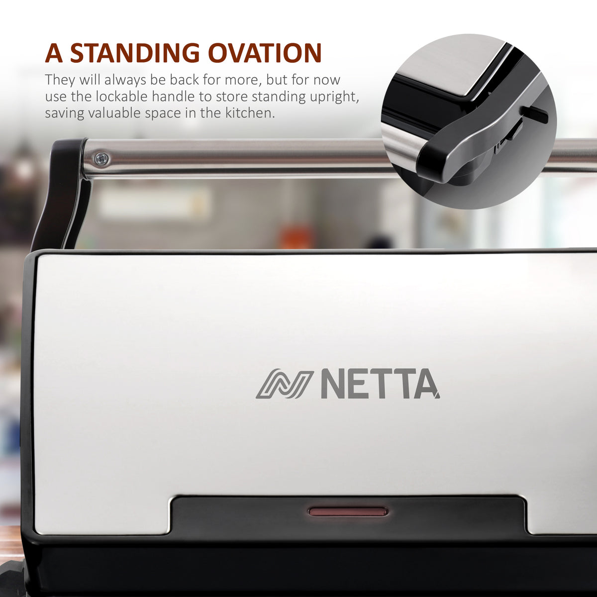 NETTA 1500W 2-Slice Panini Maker & Health Grill