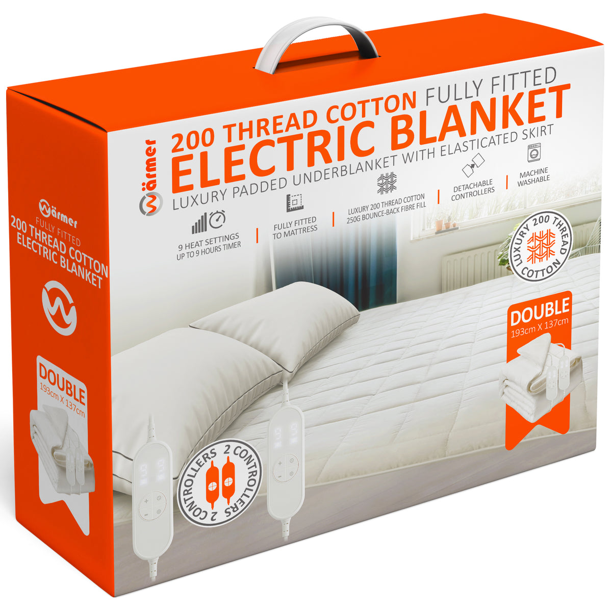 Wärmer 200 Thread Cotton Fully Fitted Electric Blanket