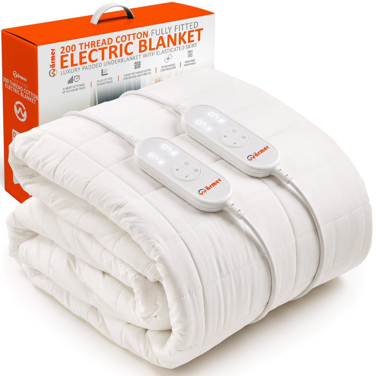 Wärmer 200 Thread Cotton Fully Fitted Electric Blanket
