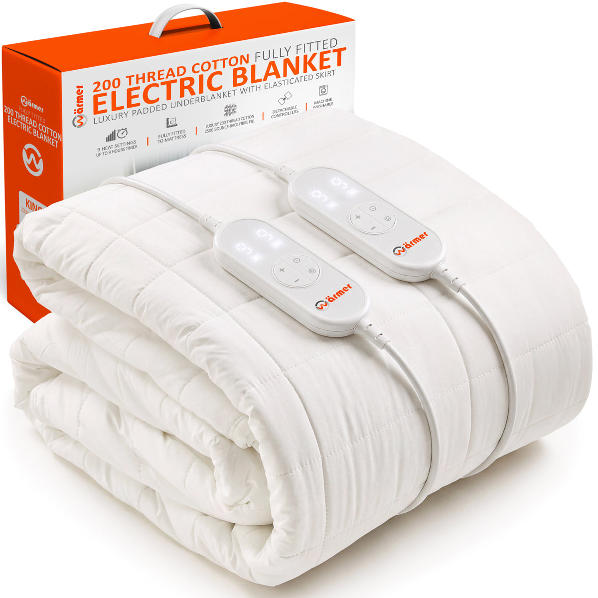 Wärmer 200 Thread Cotton Fully Fitted Electric Blanket