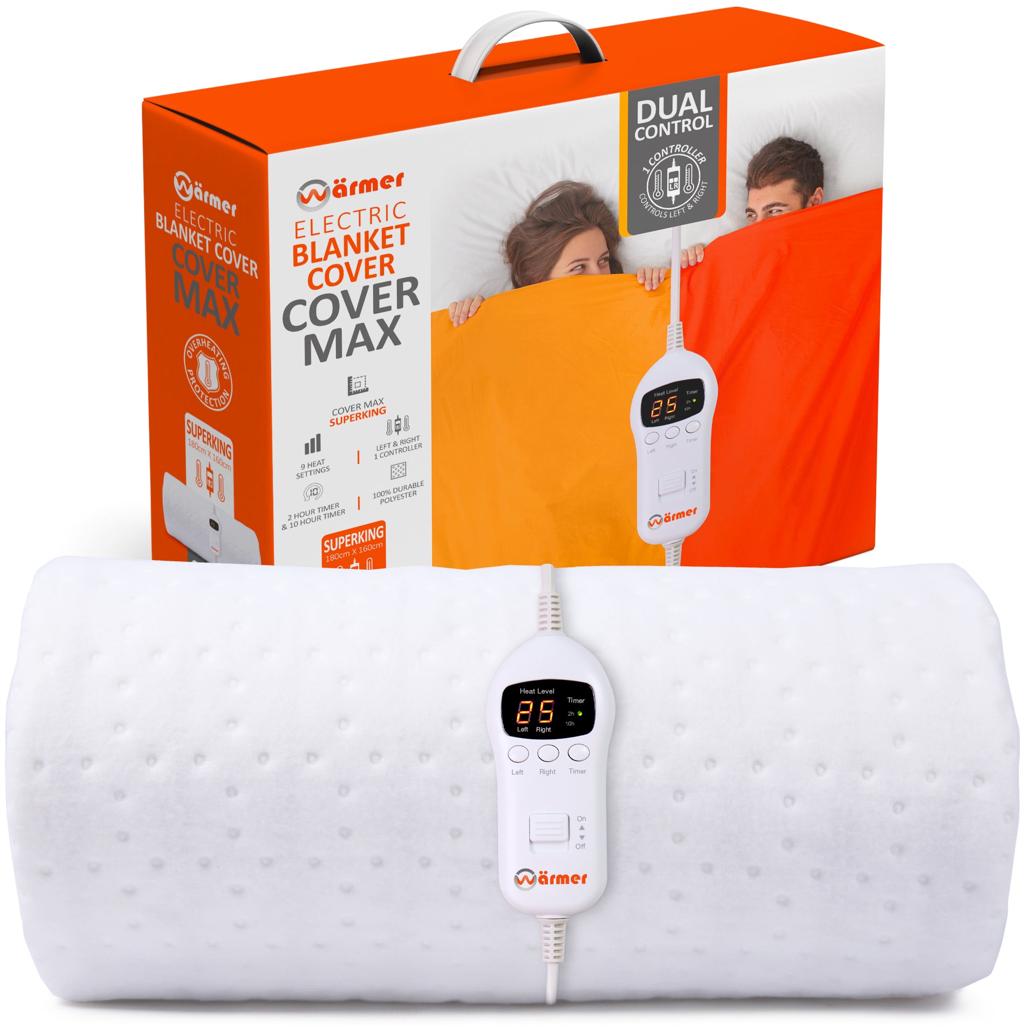 Wärmer 'Cover Max' Electric Blanket Maximum Coverage, Dual Heating Zones, 9 Heat Settings & Timer
