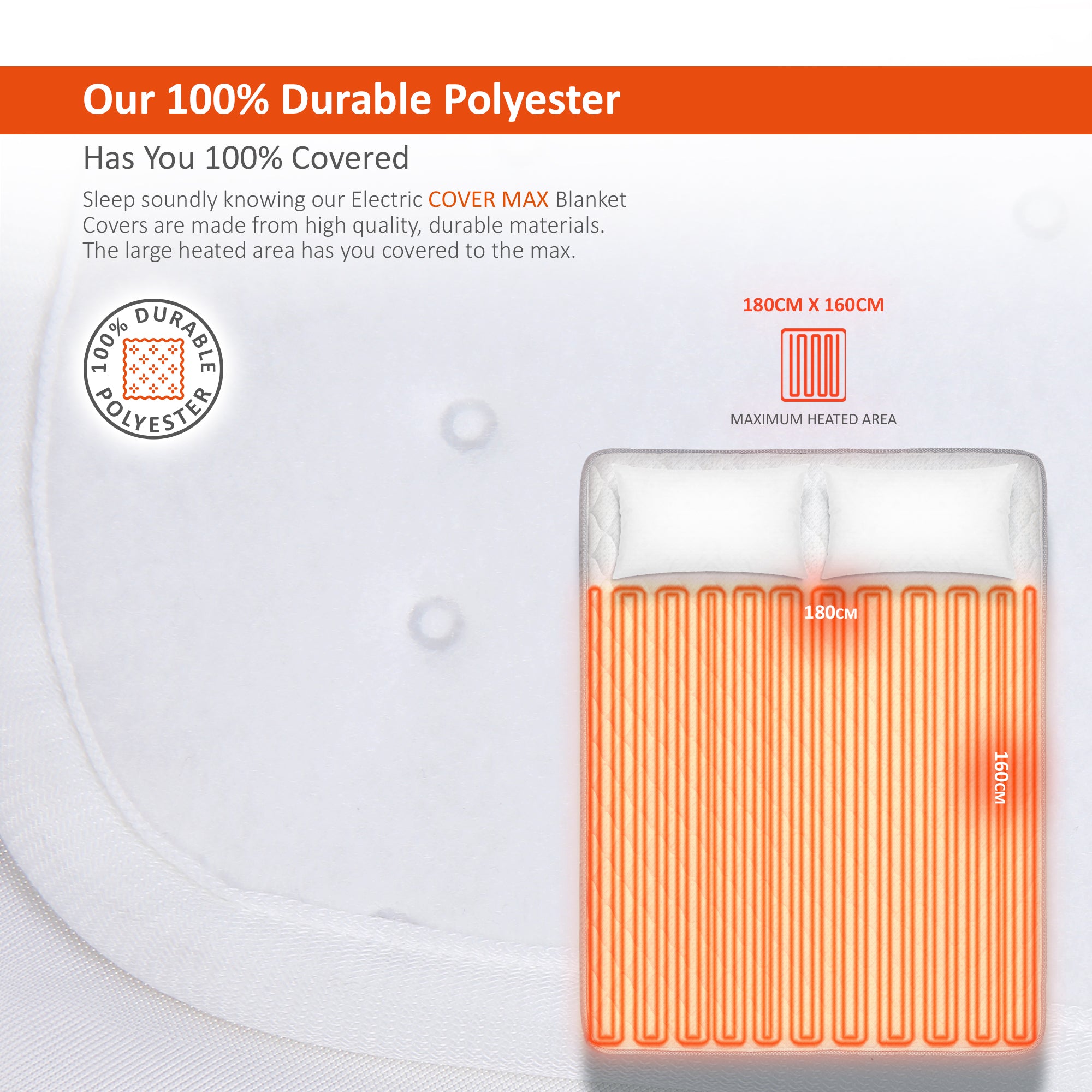 Wärmer 'Cover Max' Electric Blanket Maximum Coverage, Dual Heating Zones, 9 Heat Settings & Timer