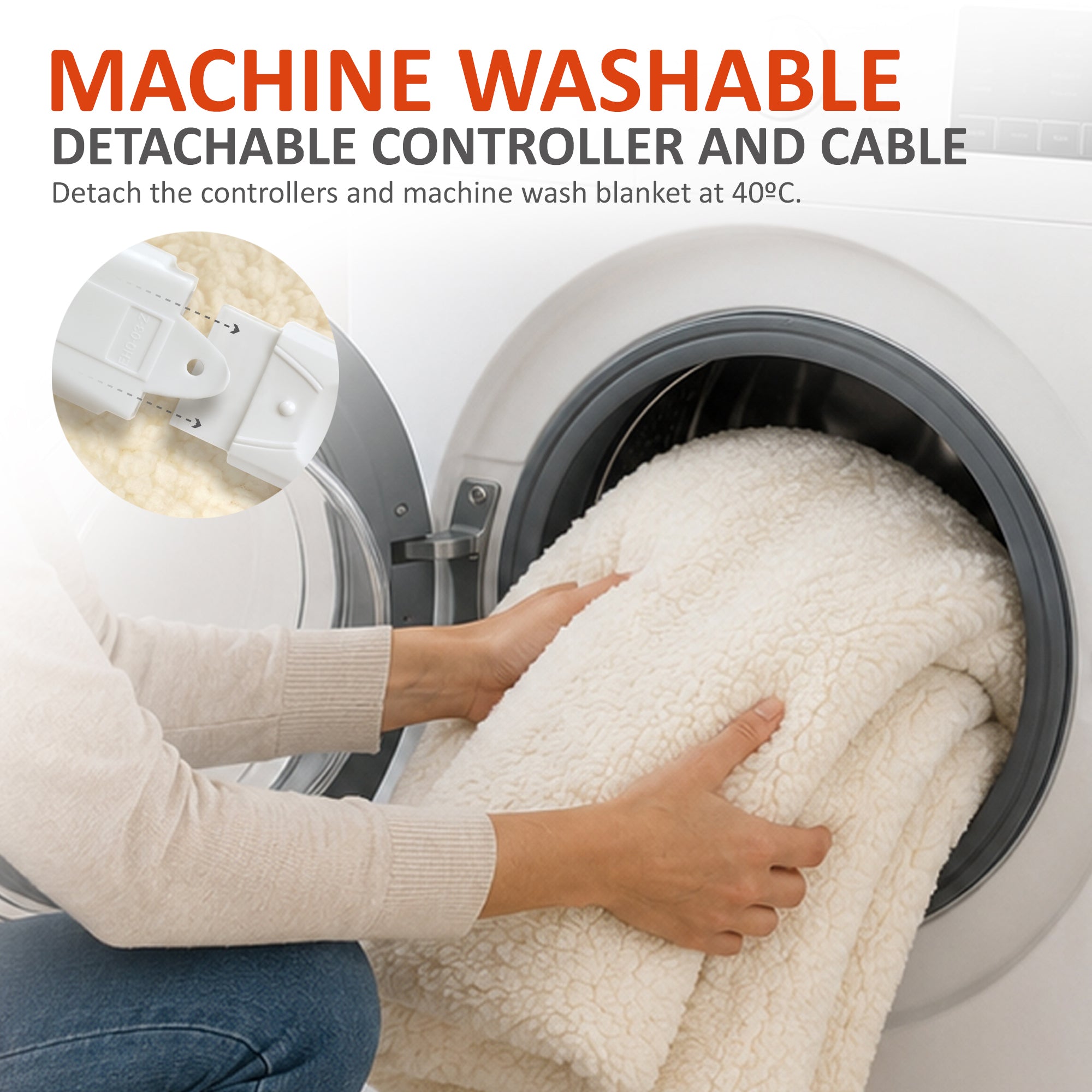 WÄRMER Luxury Fleece Electric Blanket – Fully Fitted Heated Mattress Cover, Dual Controller, Machine Washable