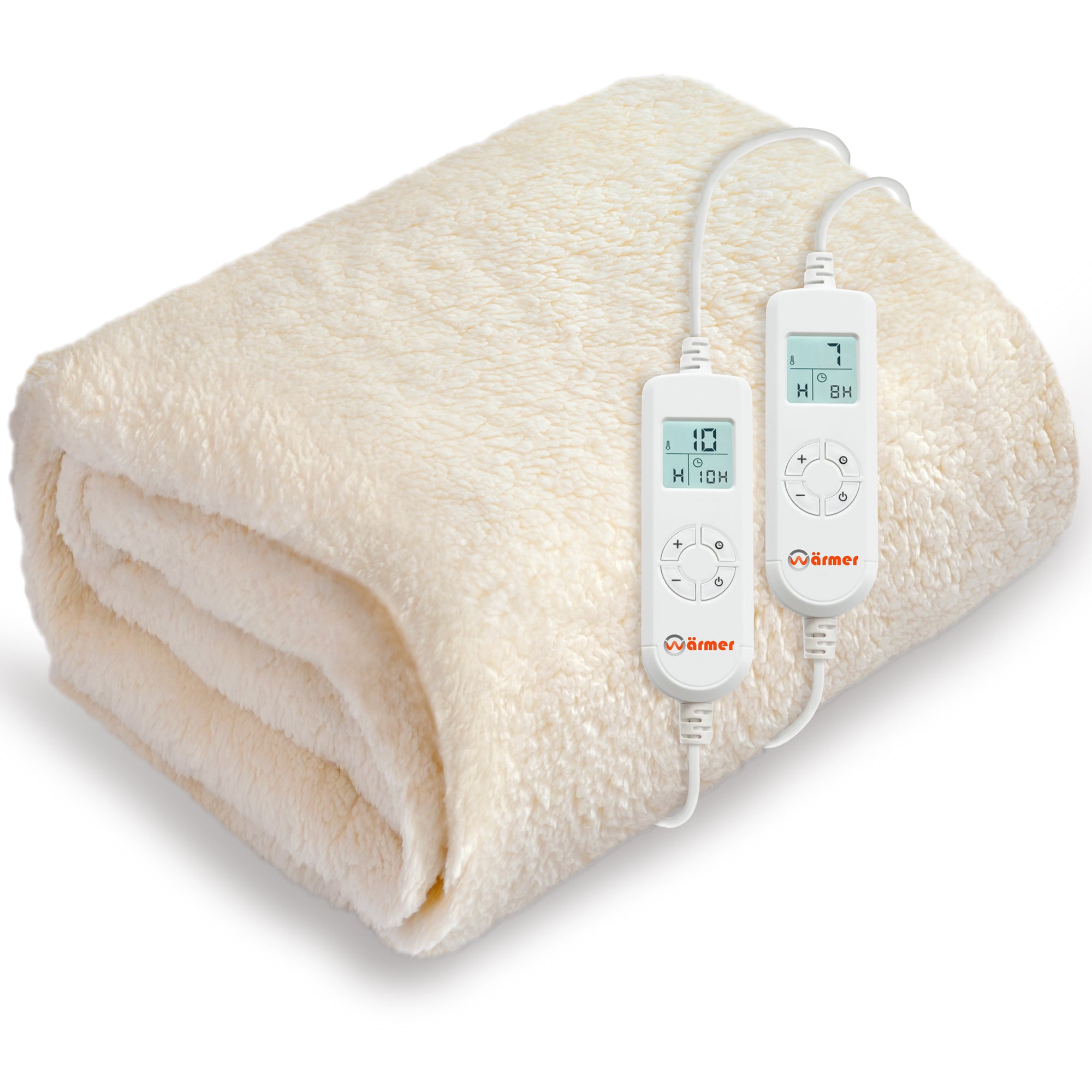 WÄRMER Luxury Fleece Electric Blanket – Fully Fitted Heated Mattress Cover, Dual Controller, Machine Washable