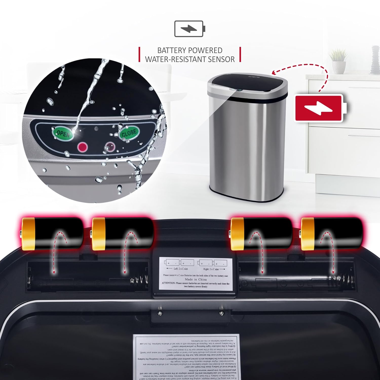 50L Sensor Bin Lid - Oval