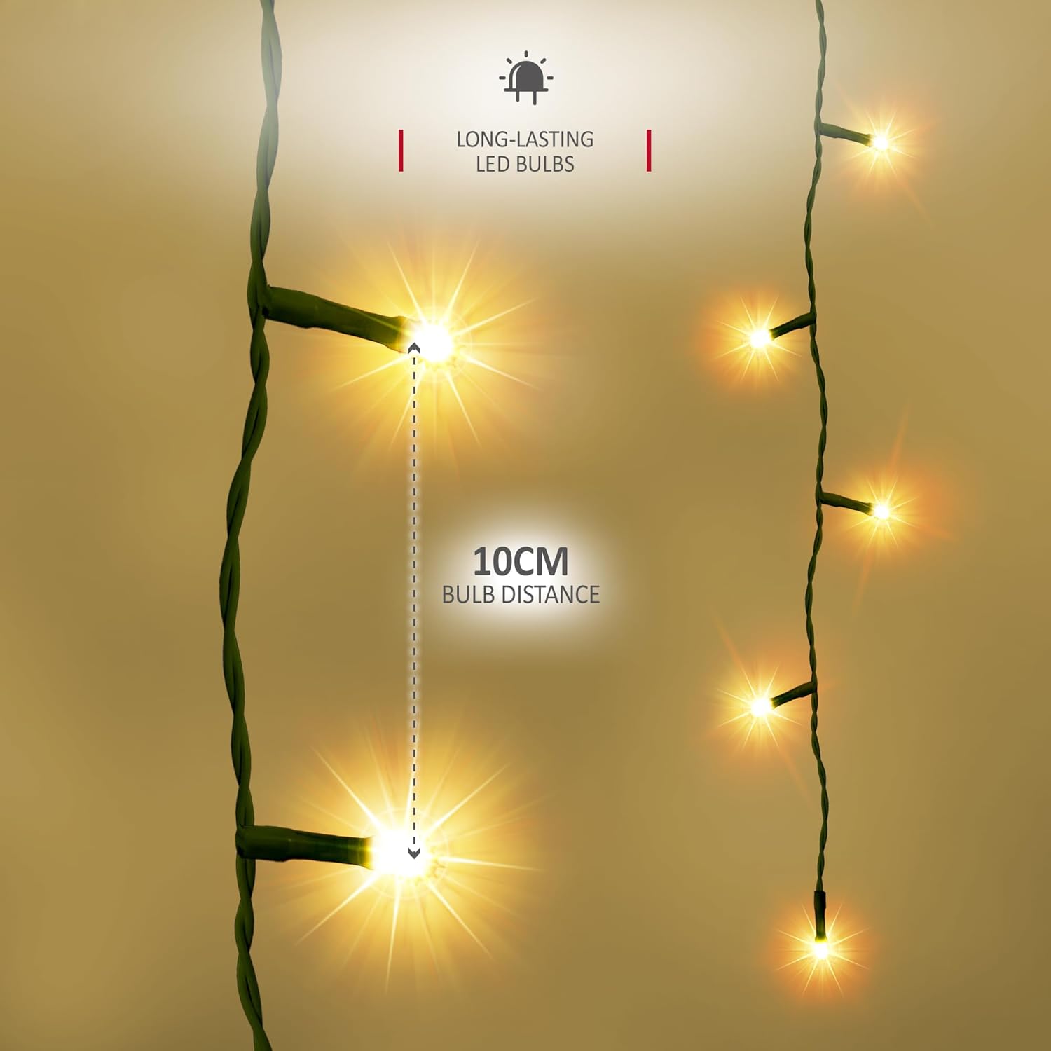 NETTA Christmas Tree Lights  Strands LEDs Fairy Lights for 6ft-8ft Christmas Tree
