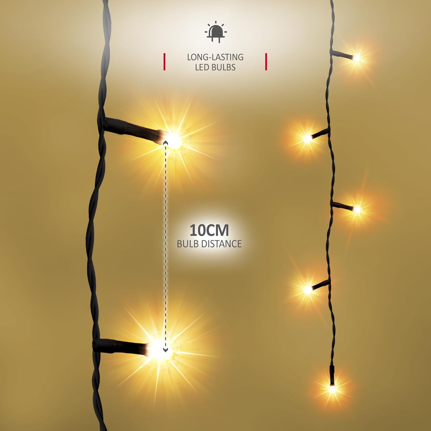 VeryMerry Christmas Cone Tree Warm White for Indoor Outdoor Use,  LED Light Pre Lit With Auto-Off Timer, 8 Lighting Modes