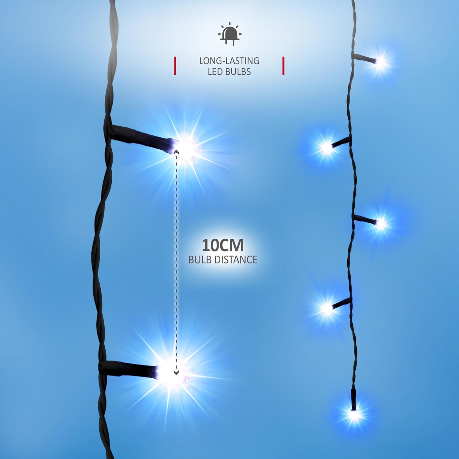 VeryMerry Christmas Cone Tree Warm White for Indoor Outdoor Use,  LED Light Pre Lit With Auto-Off Timer, 8 Lighting Modes