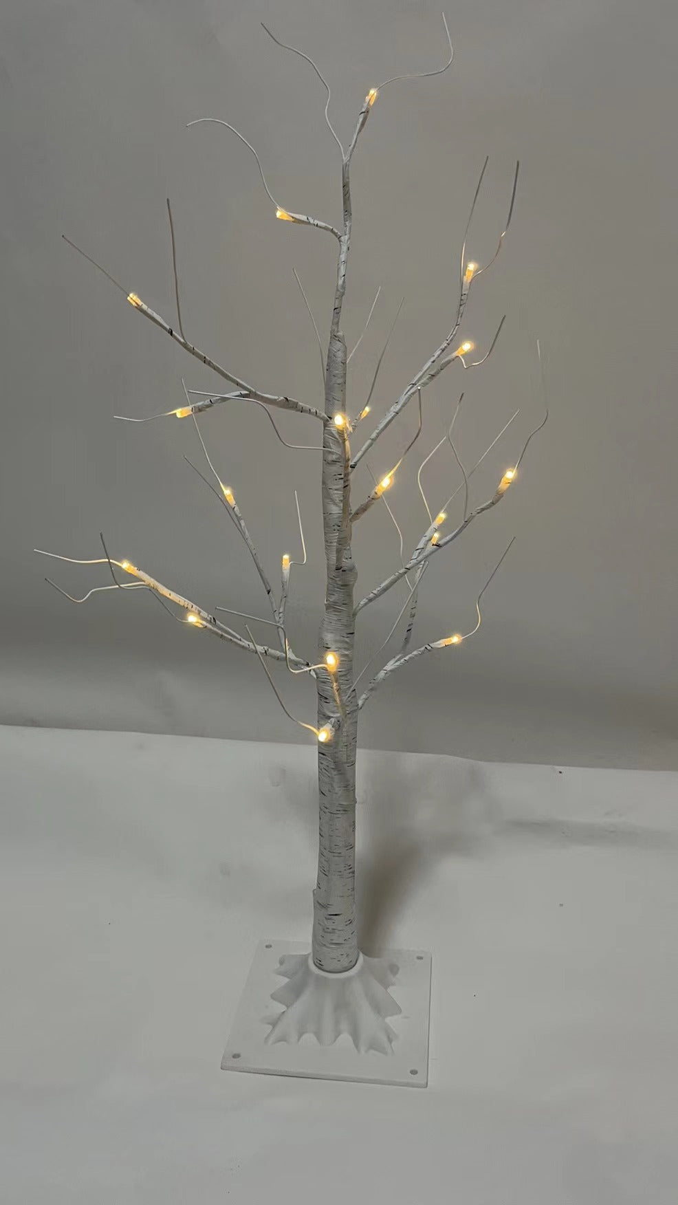 3ft Birch Tree with Warm White Lights - Battery Operated