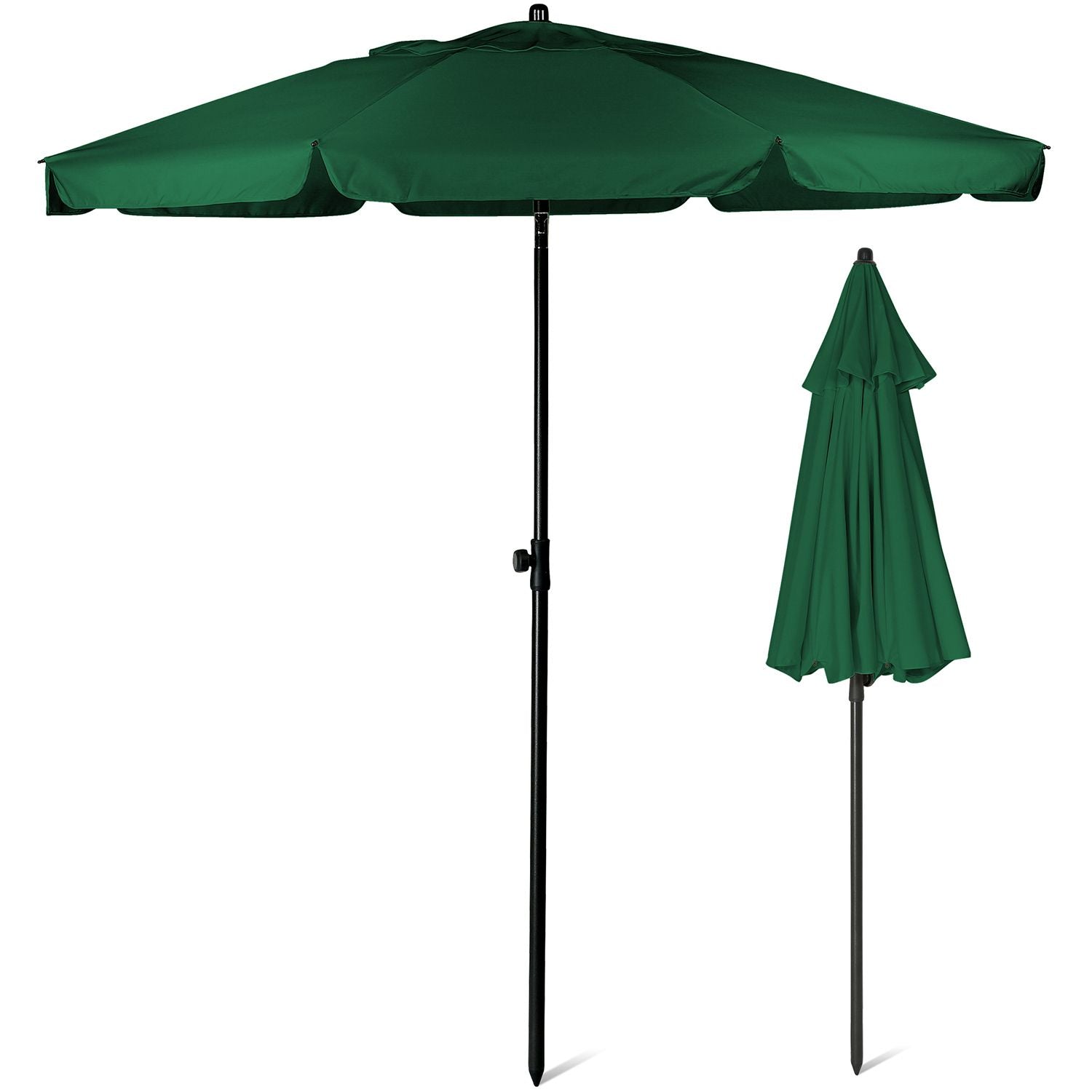 SUNMER 2M Steel Parasol with Tilt - Green