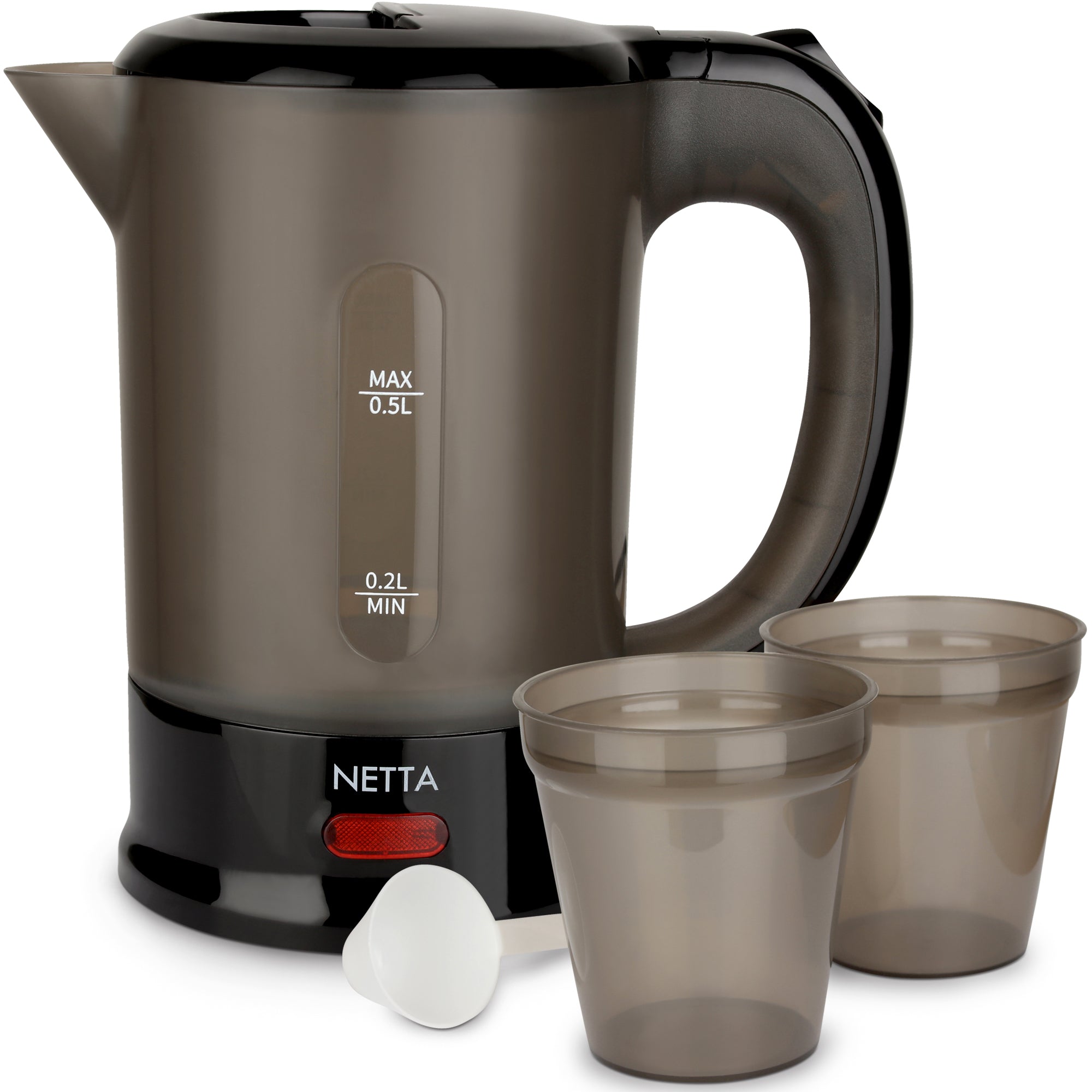 NETTA 0.5L Travel Kettle with 2 Cups - 1100W