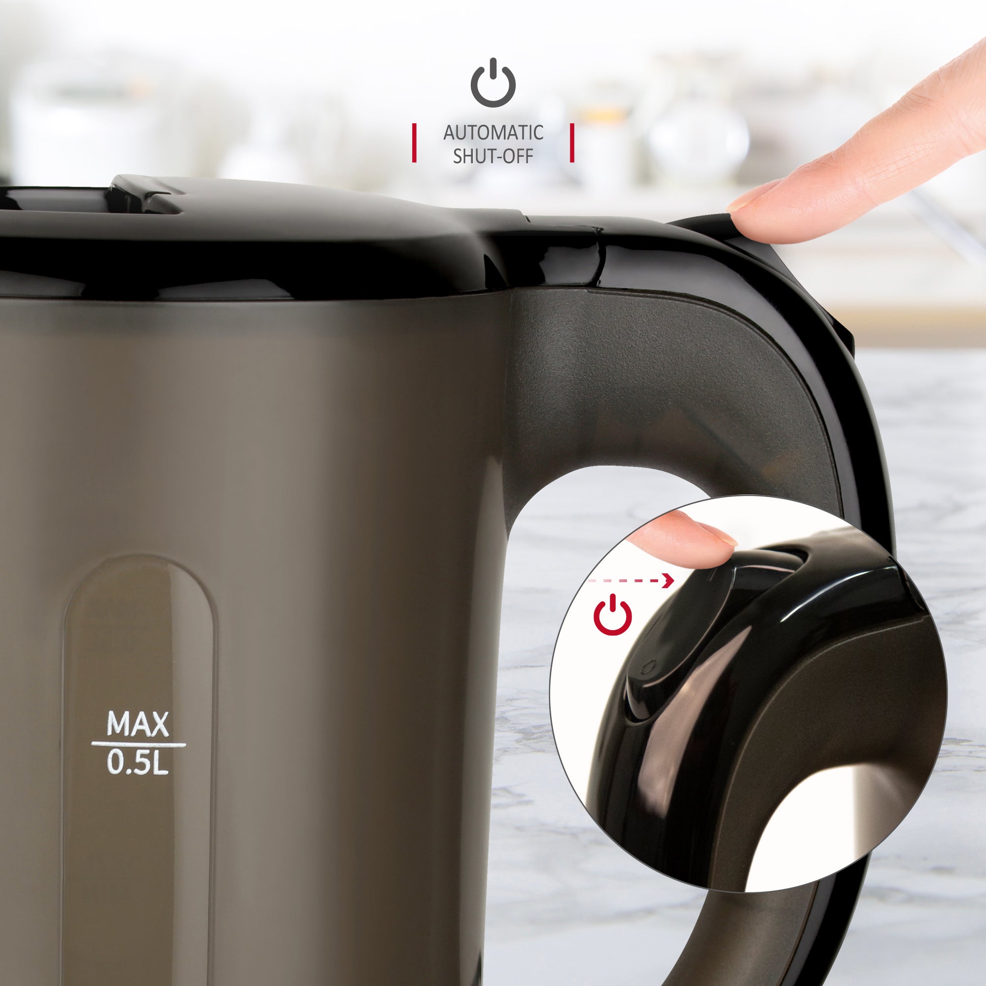 NETTA 0.5L Travel Kettle with 2 Cups - 1100W