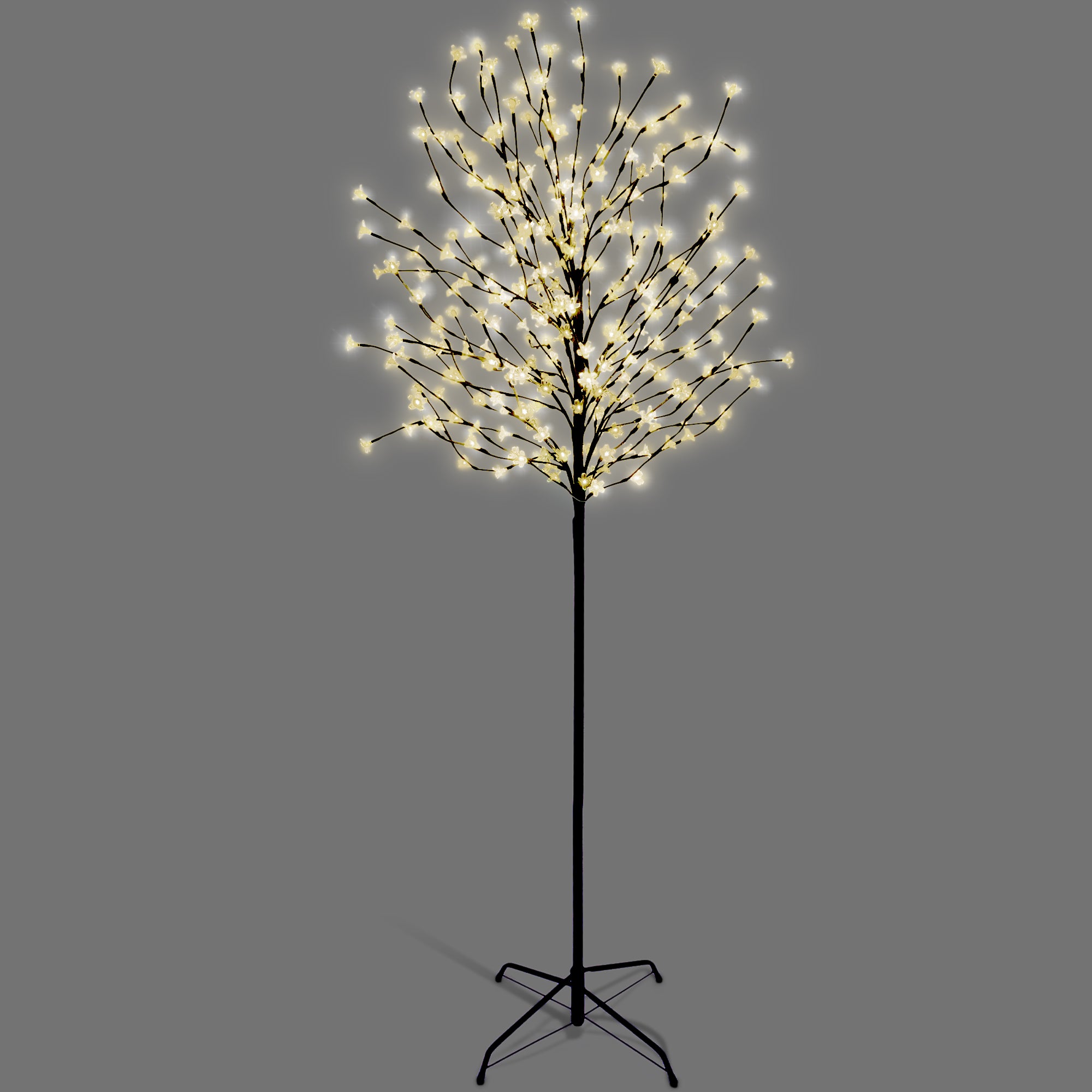 NETTA 6FT LED Cherry Blossom Tree, Pre-Lit 300 Lights, Auto-Off Timer and 8 Lighting Modes, 3M Power Cable, Suitable for Indoor and Outdoor Use - Warm White