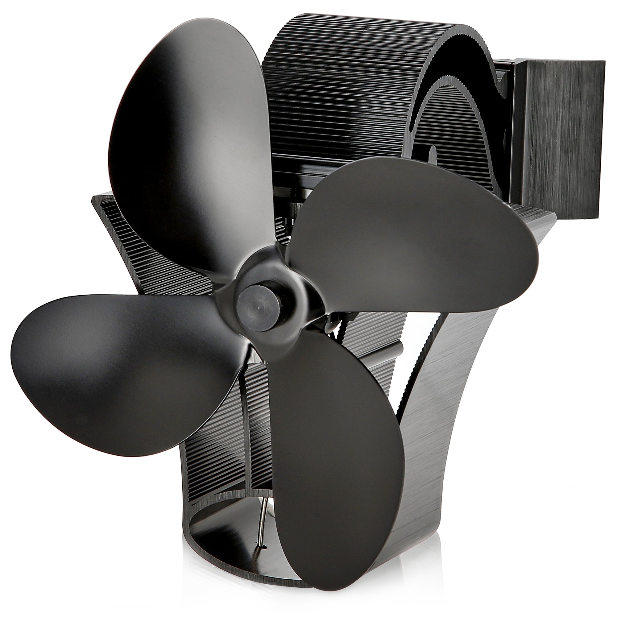 NETTA Magnetic 4 Blade Heat-Powered Stove Fan with Adjustable Flue Band