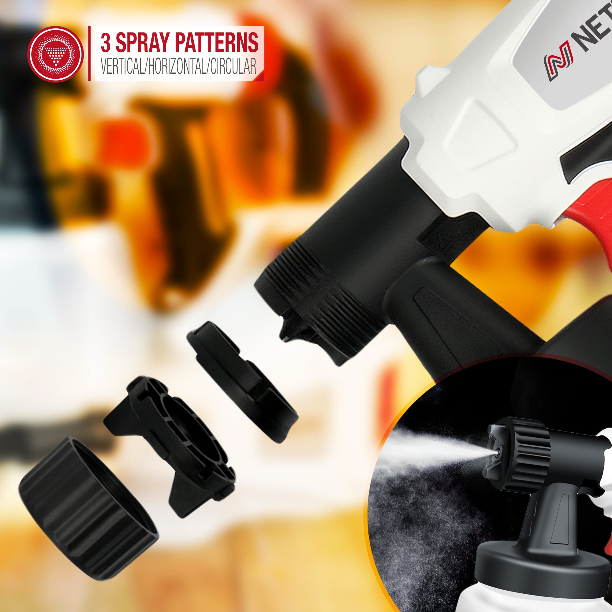 NETTA 700W Paint Spray Gun with Stand - 900ml Capacity